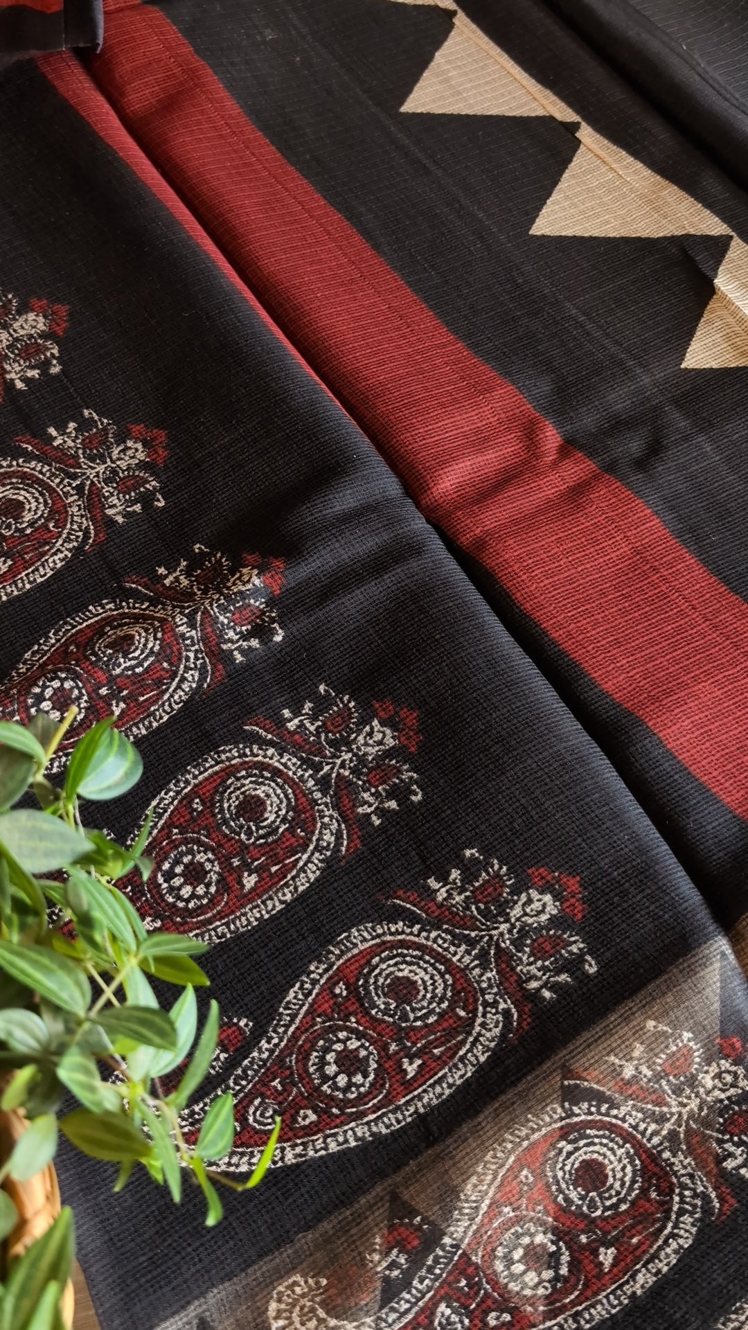 Printed Kota Doria saree
