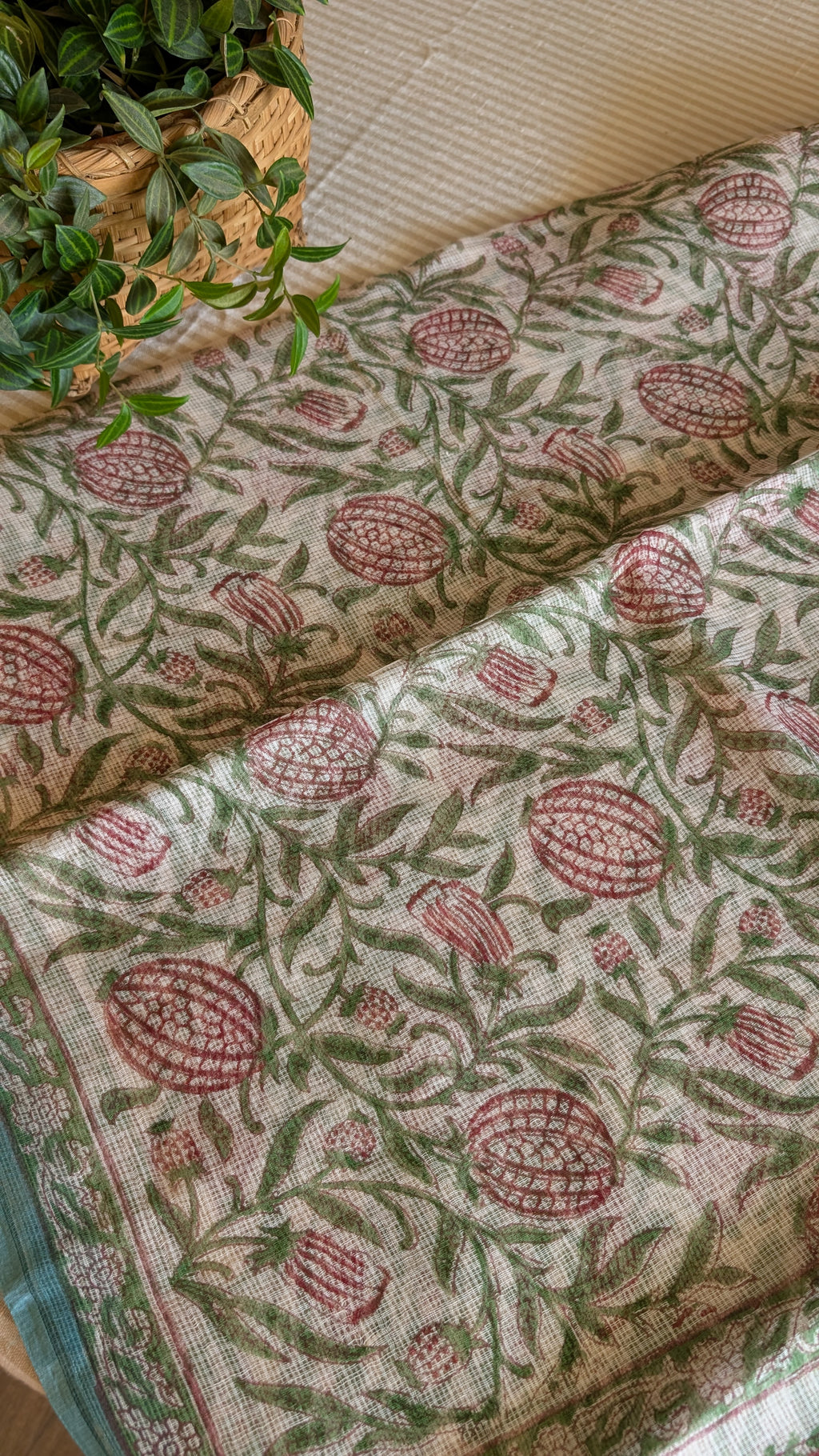 Kota Doria printed saree