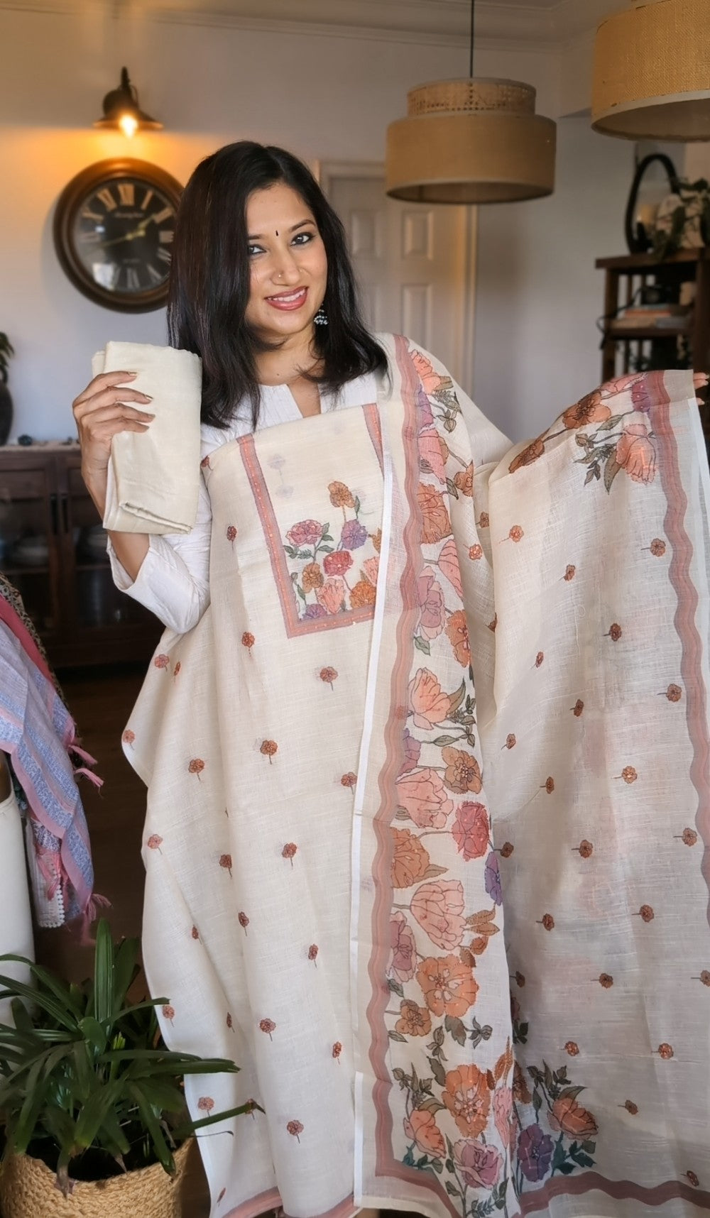 Tissuelinen floral work set