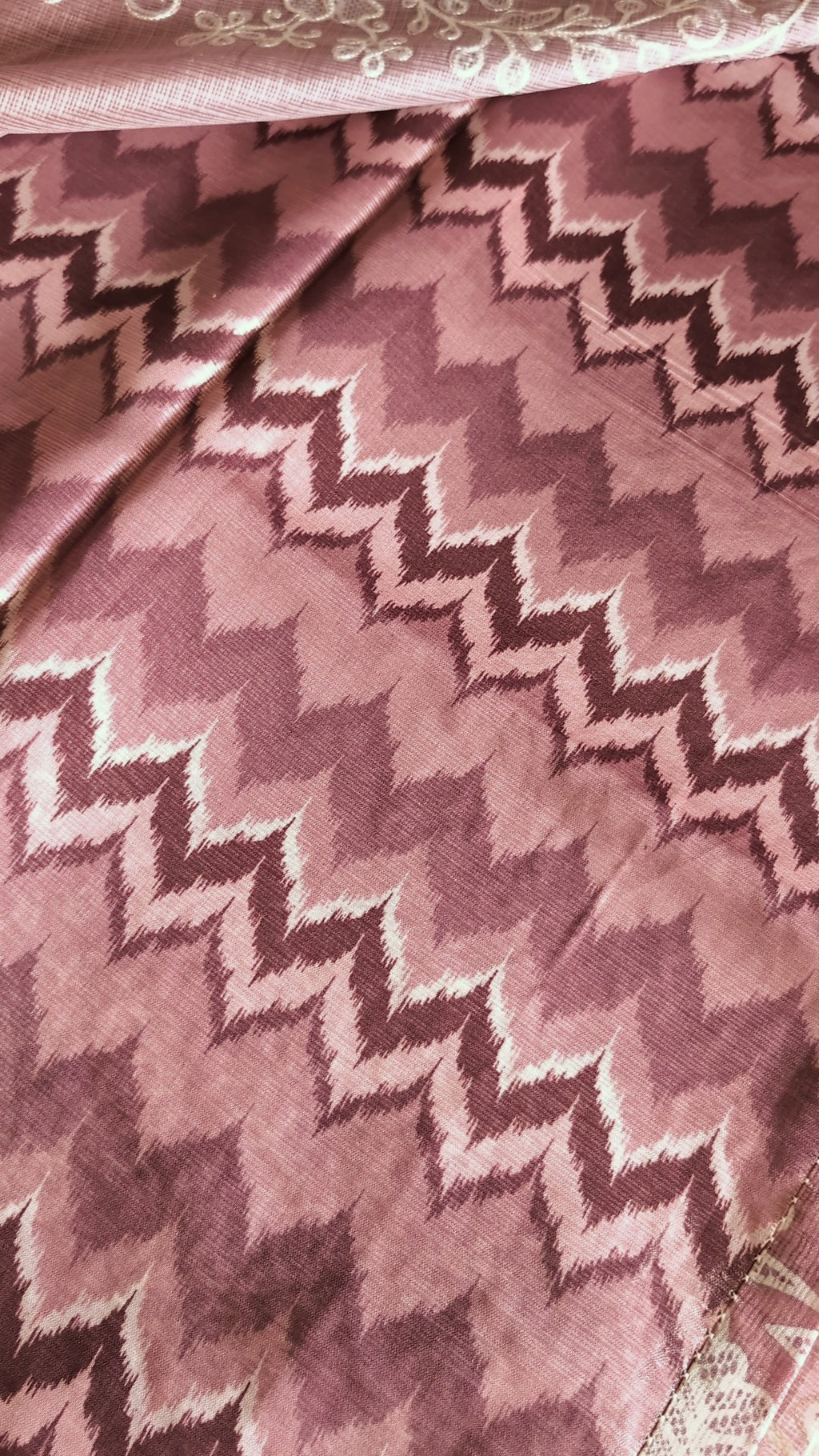 Silky kota embroidery saree