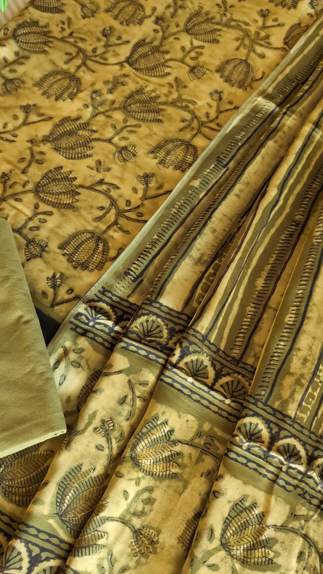 Modal silk vanaspati ajrakh set