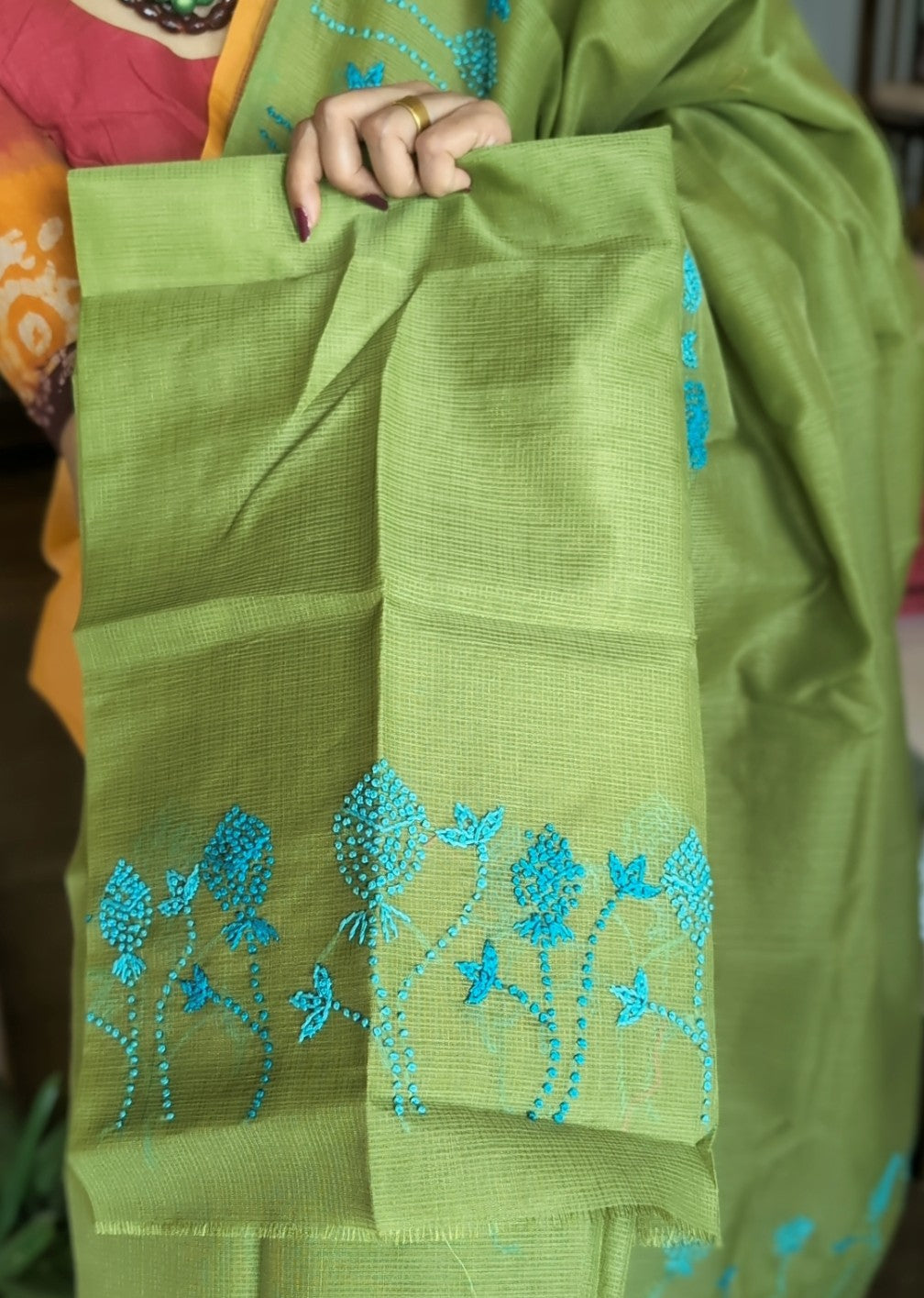 Handworked kota saree