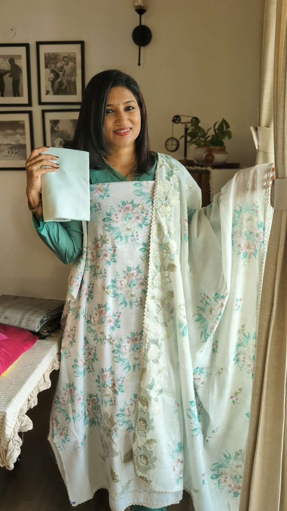 Cotton Linen floral set
