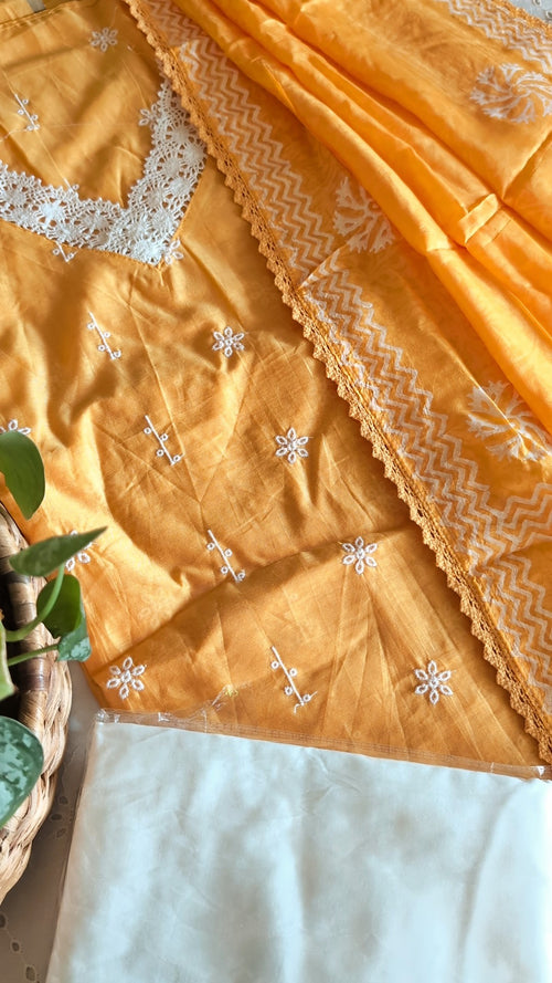Chanderi thread work set