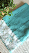 Soft crush organza saree