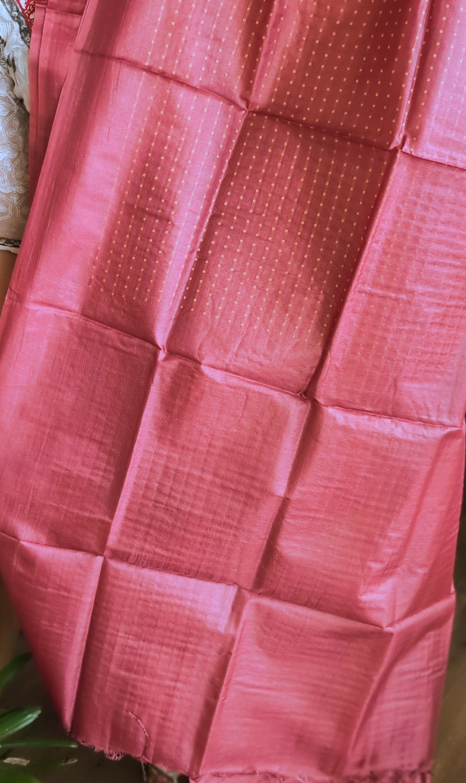 Pure tusser silk woven saree