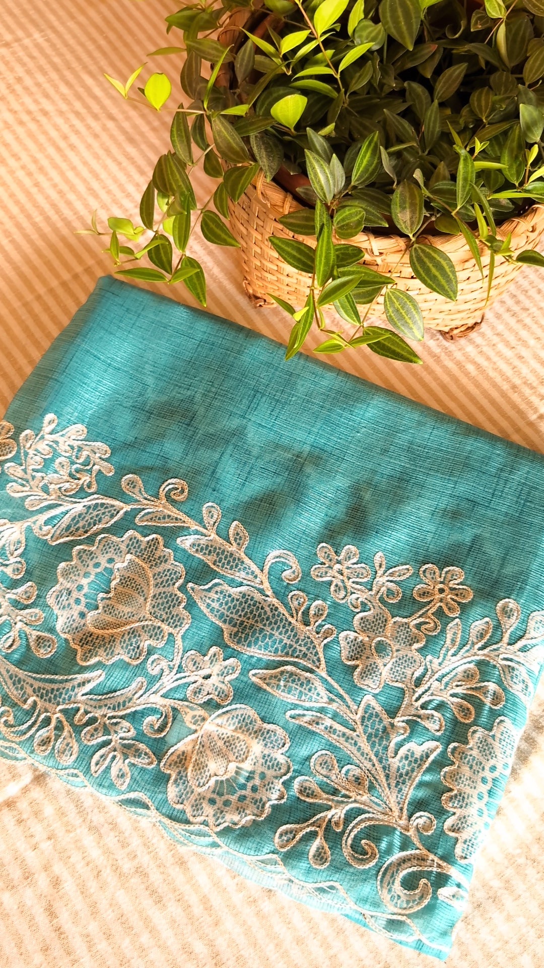 Silky kota saree with embroidery