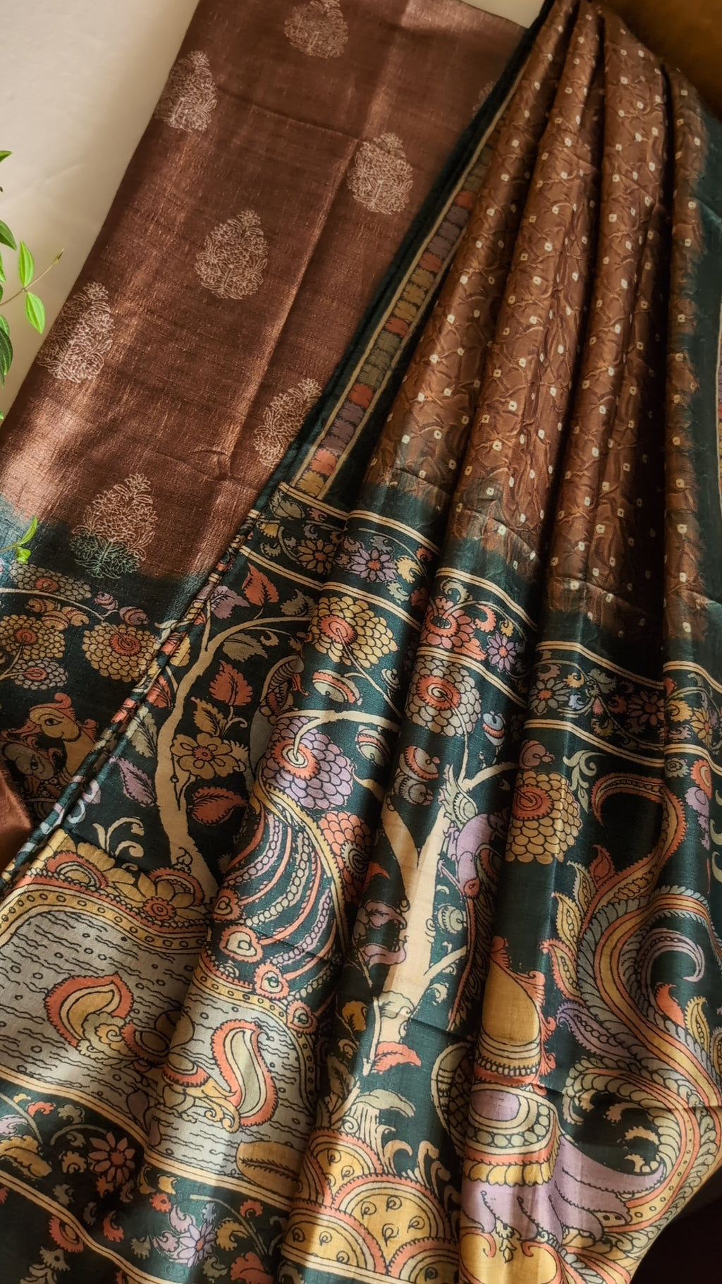 Semi Raw silk printed set