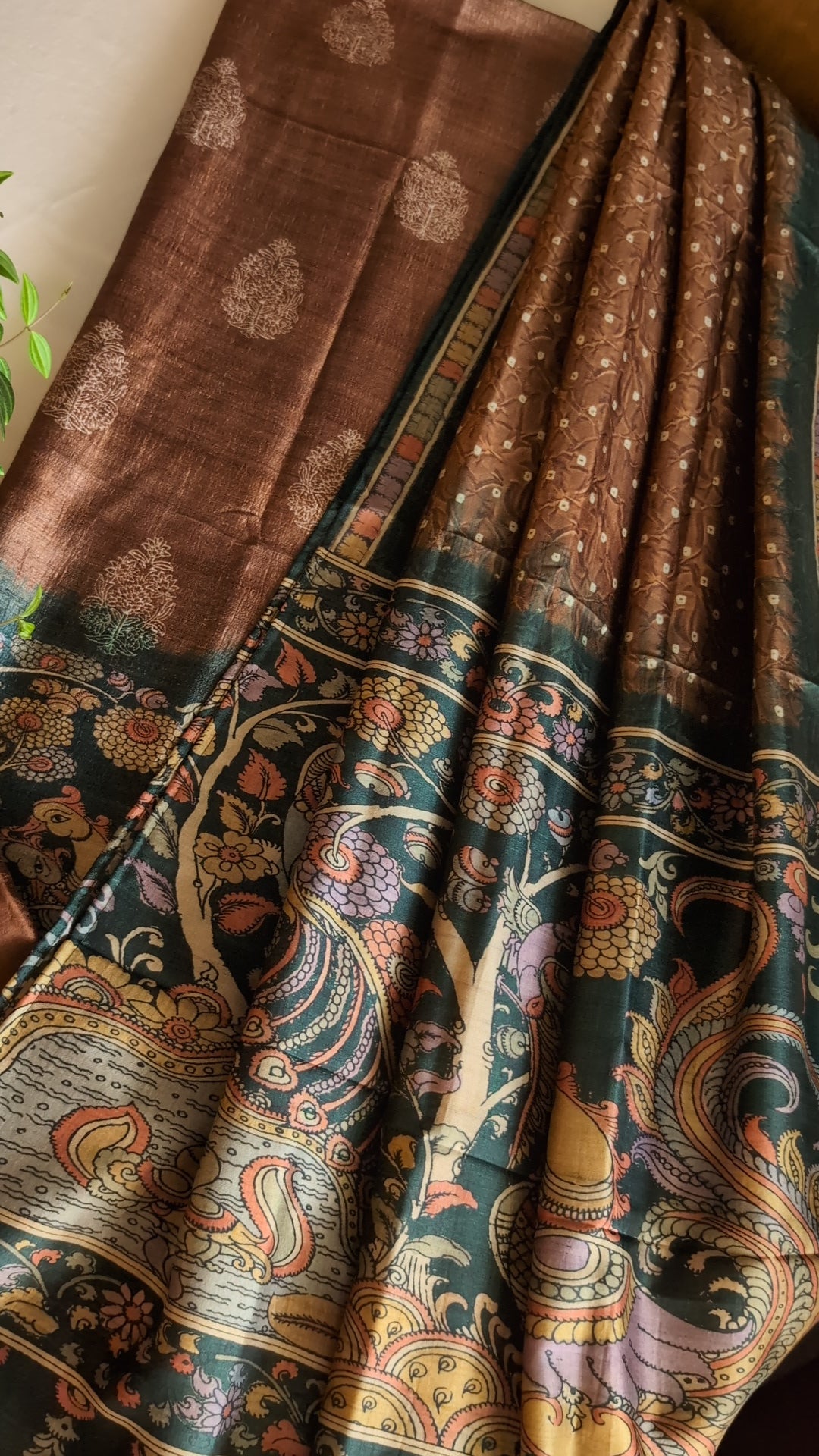 Semi Raw silk printed set