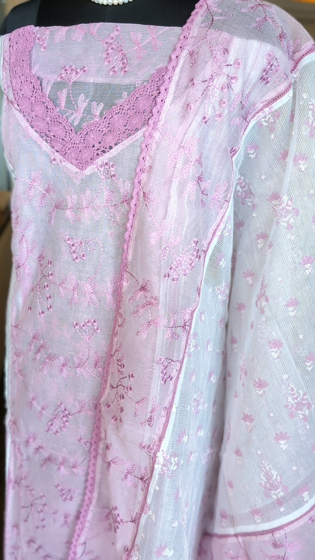 Net kota lavender thread work set