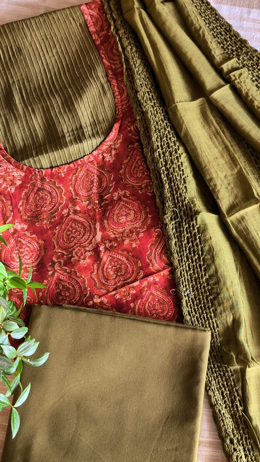 Chanderi silk printed set