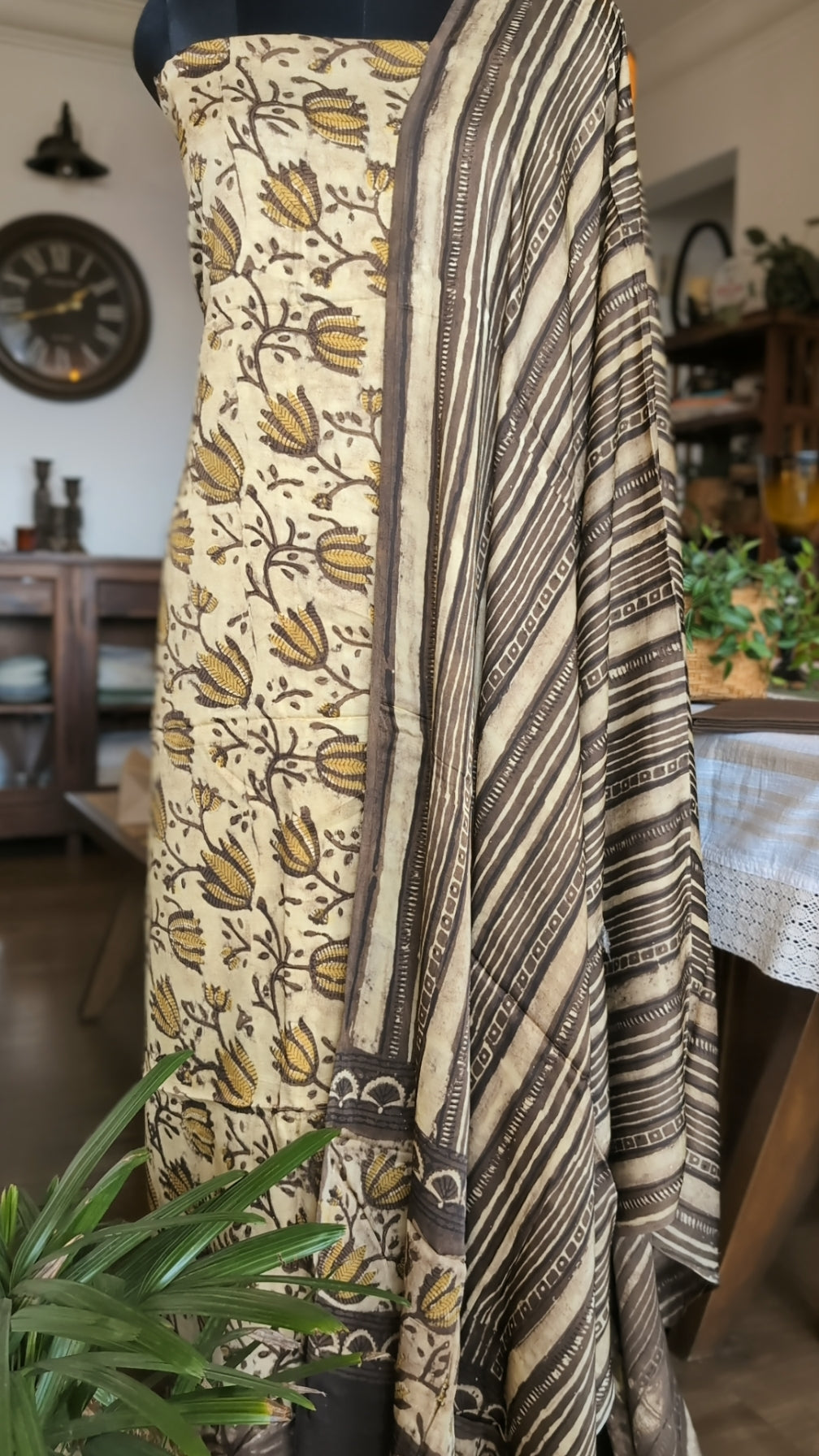 Modal silk vanaspati ajrakh set