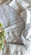 Mul chanderi chikkankari set