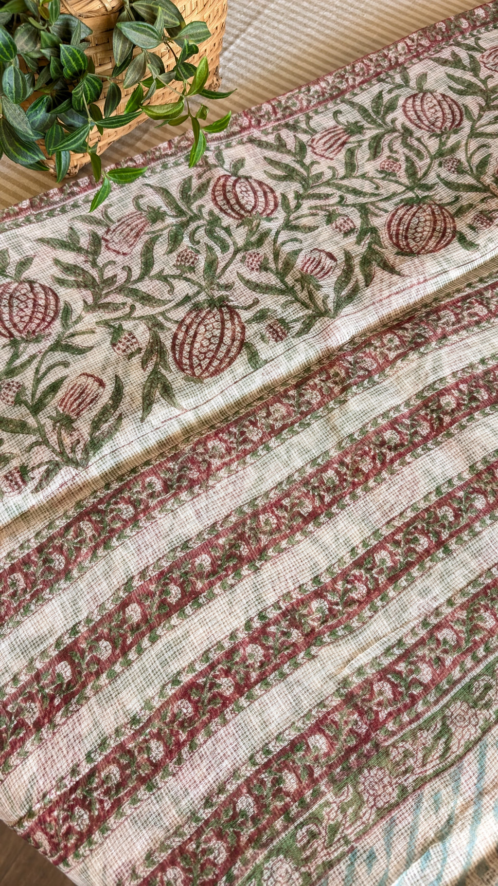 Kota Doria printed saree