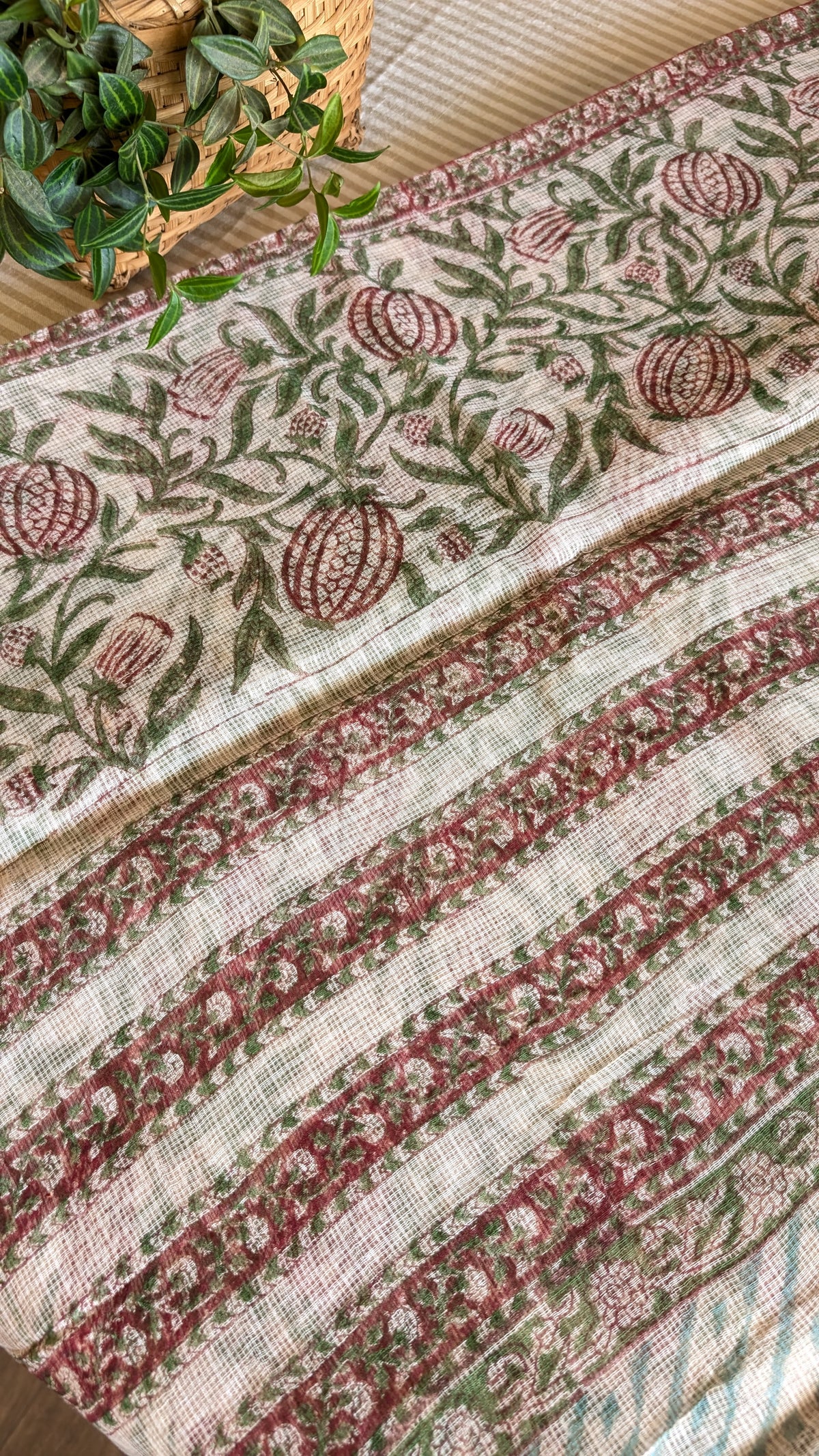 Kota Doria printed saree