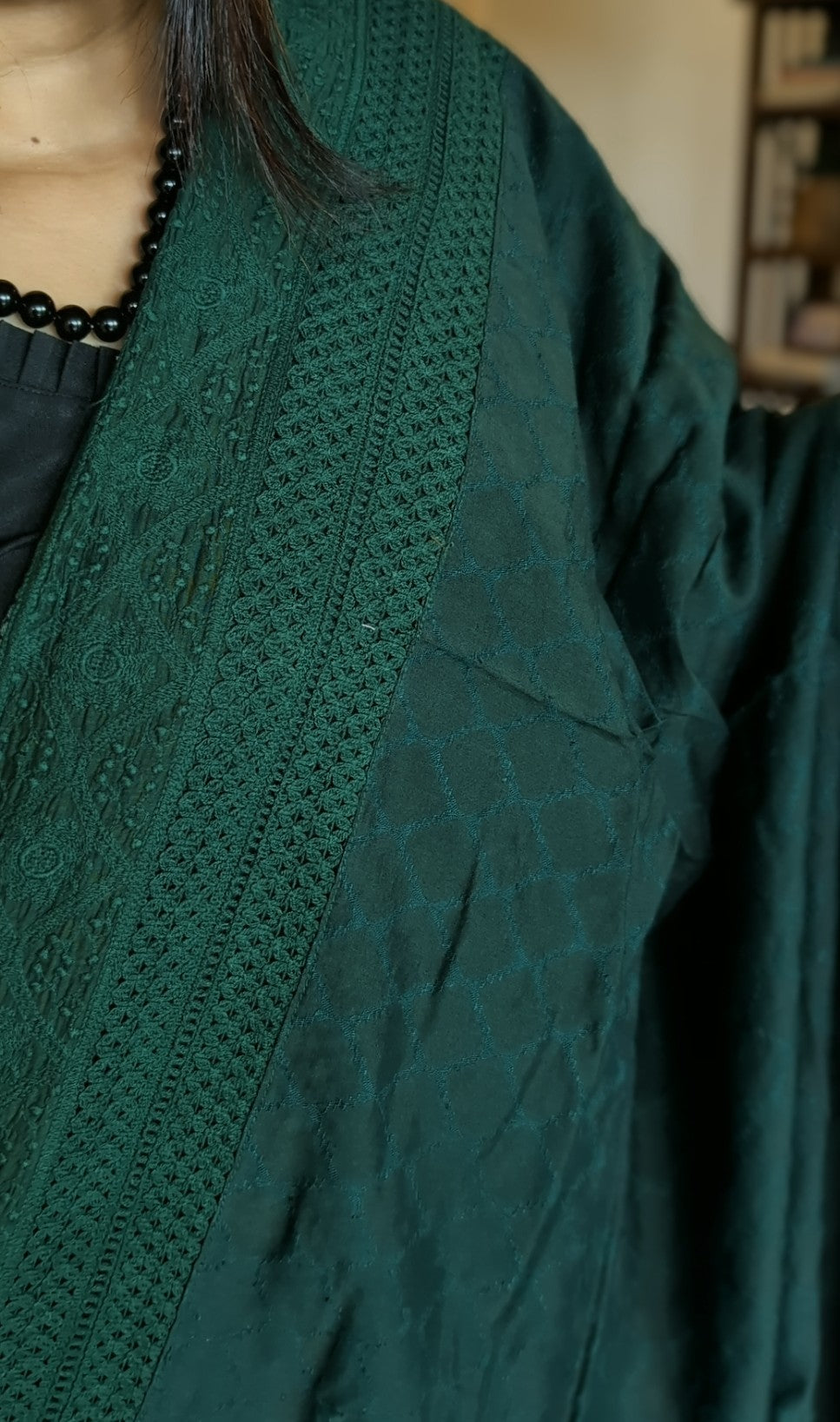Jacquard woven chikkankari saree