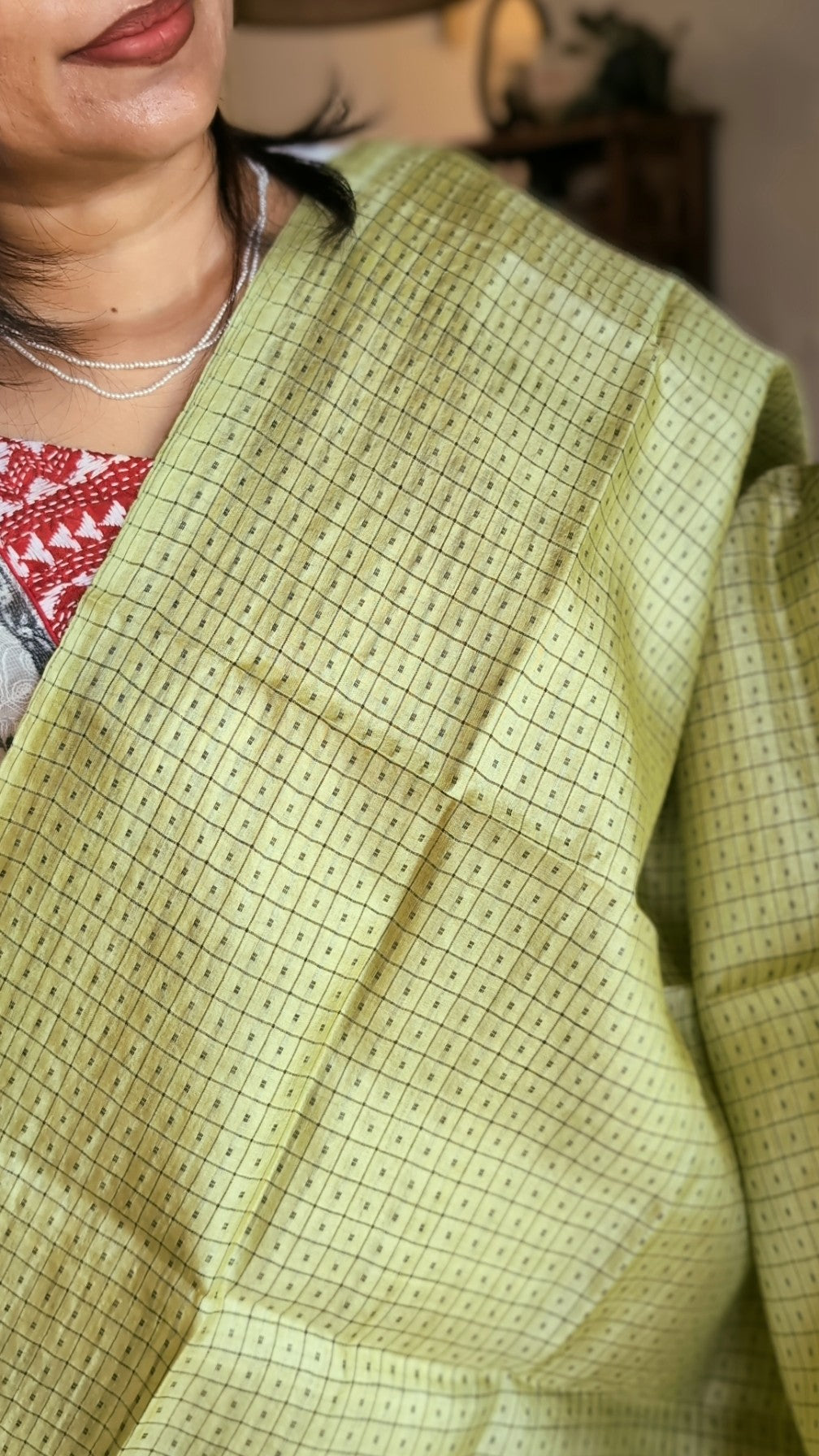 Tusser silk woven saree