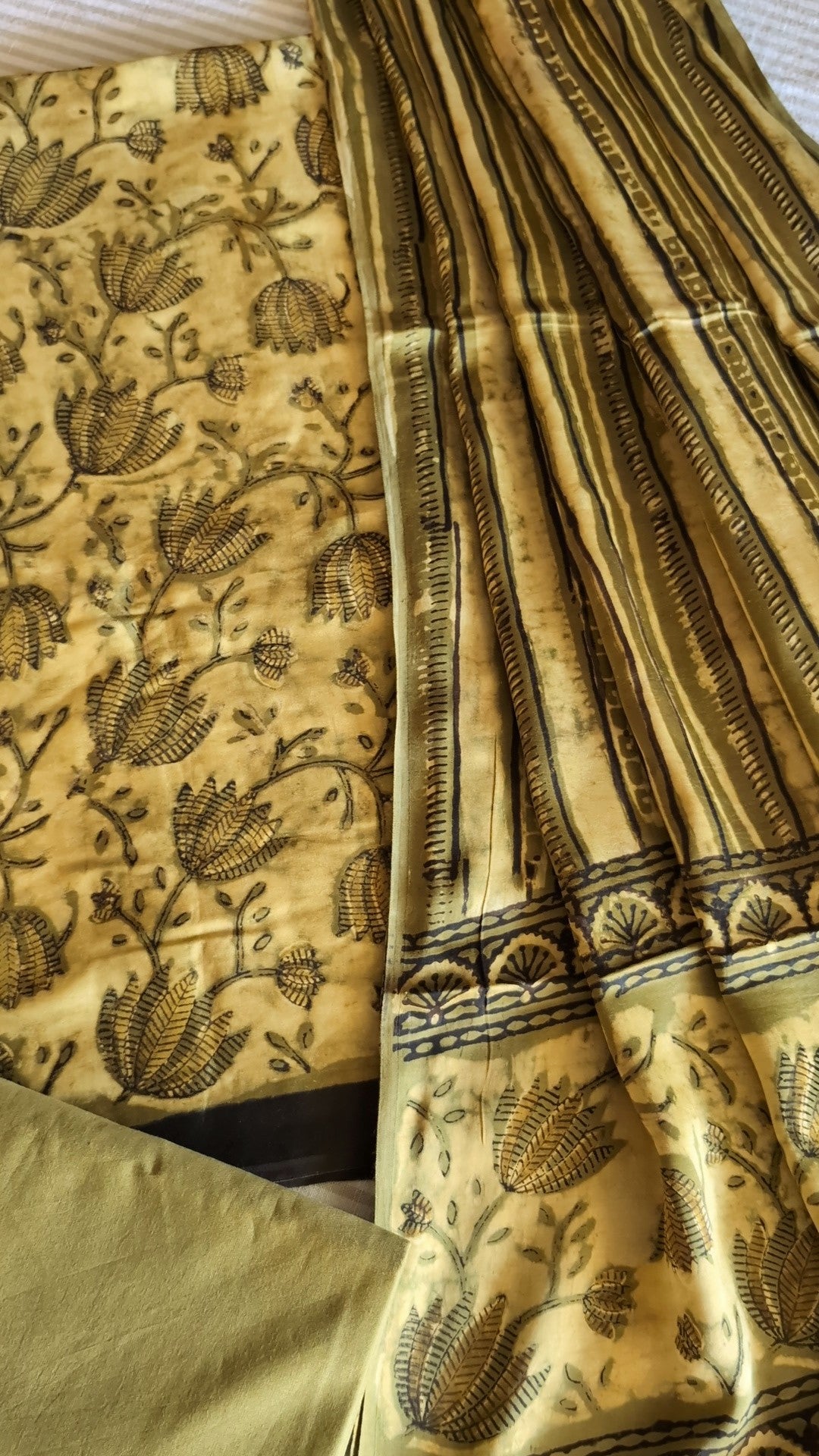 Modal silk vanaspati ajrakh set