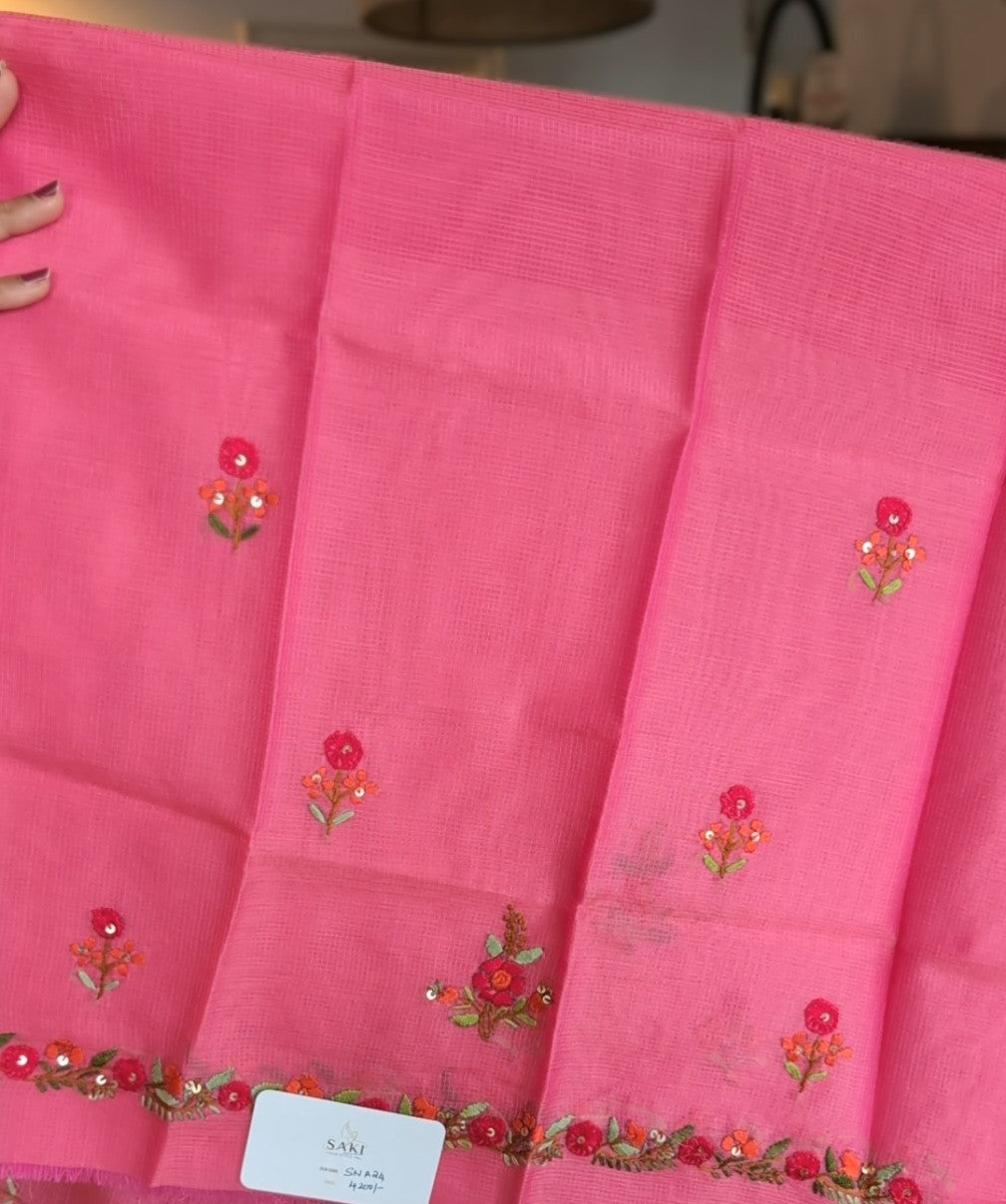 Handwork munga kota saree