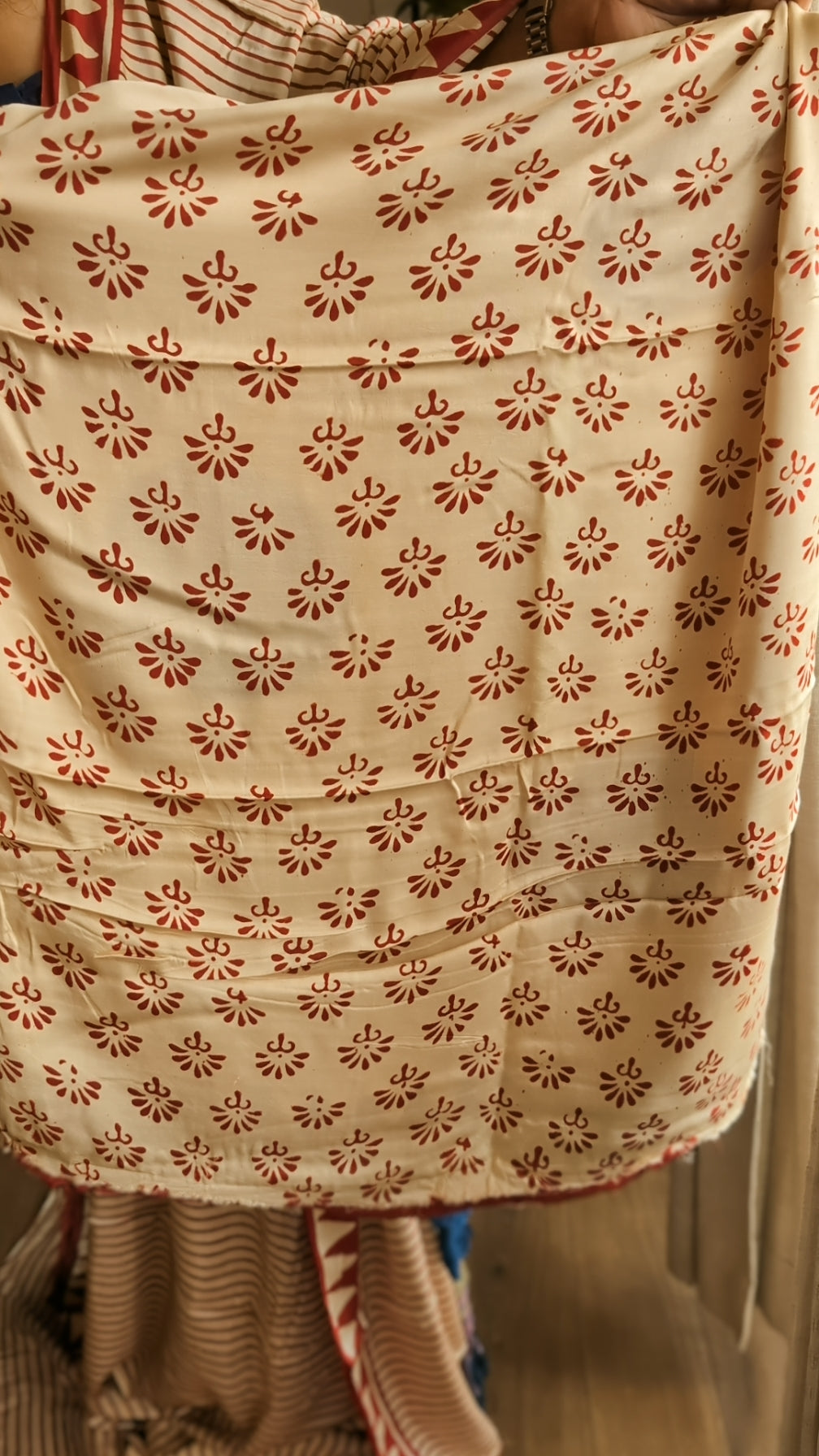 Modal silk classic stripe printed saree