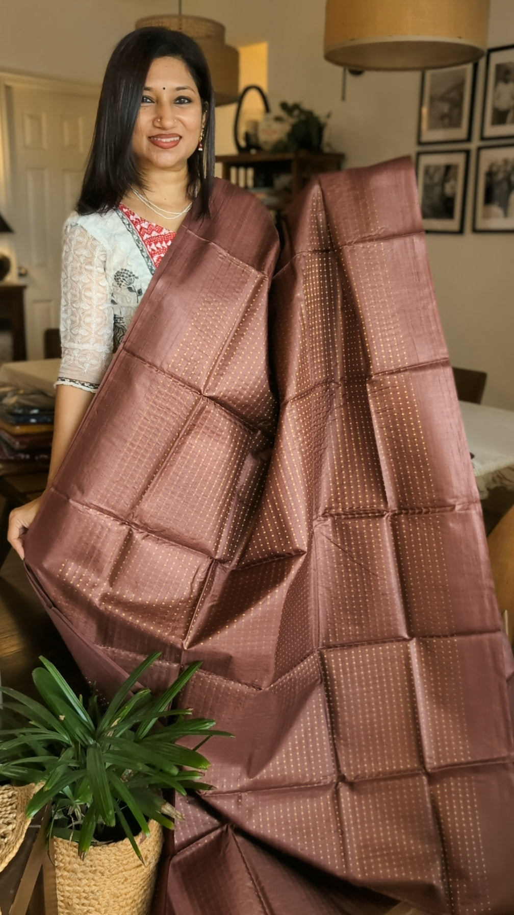 Pure Tusser silk woven saree