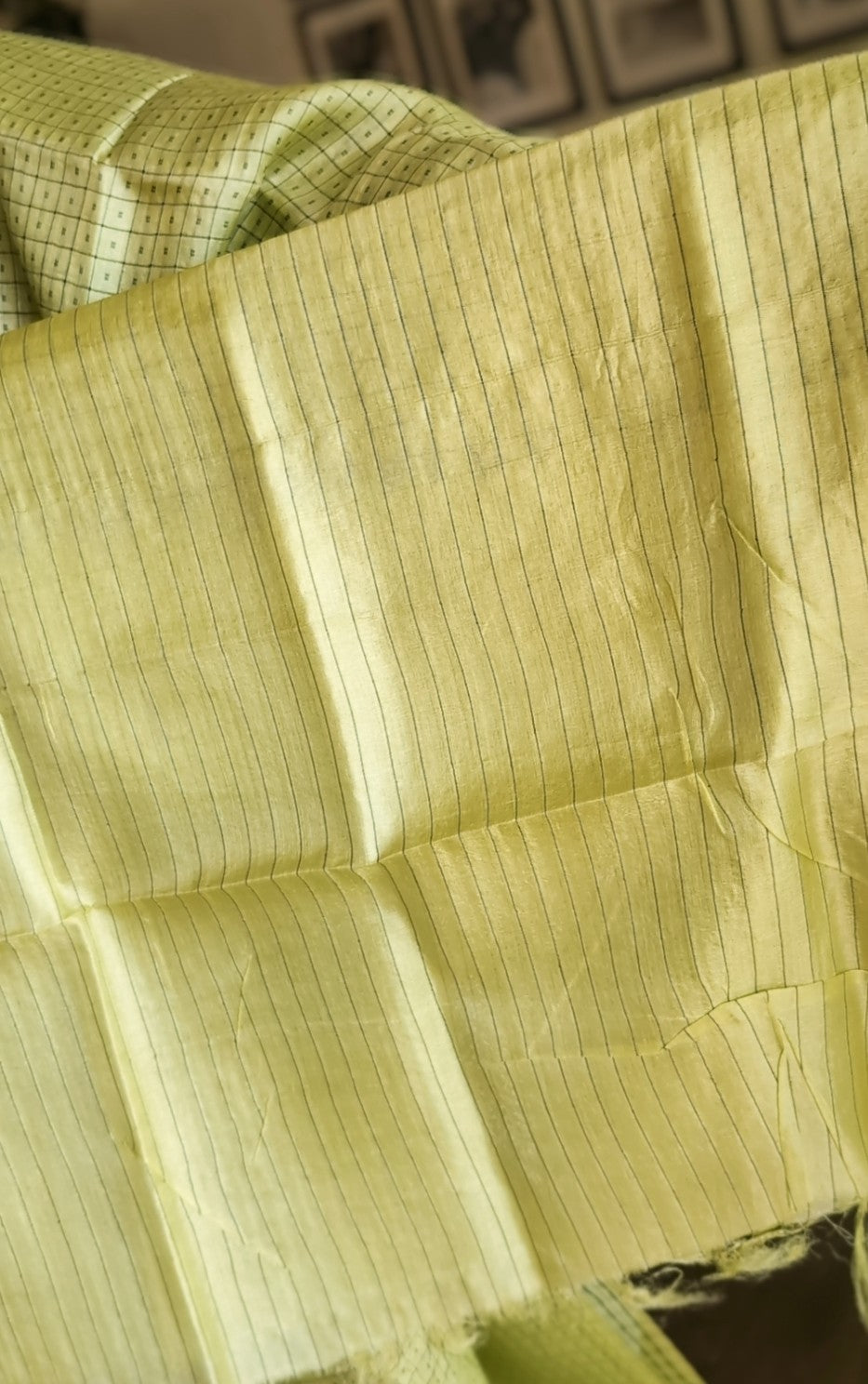 Tusser silk woven saree