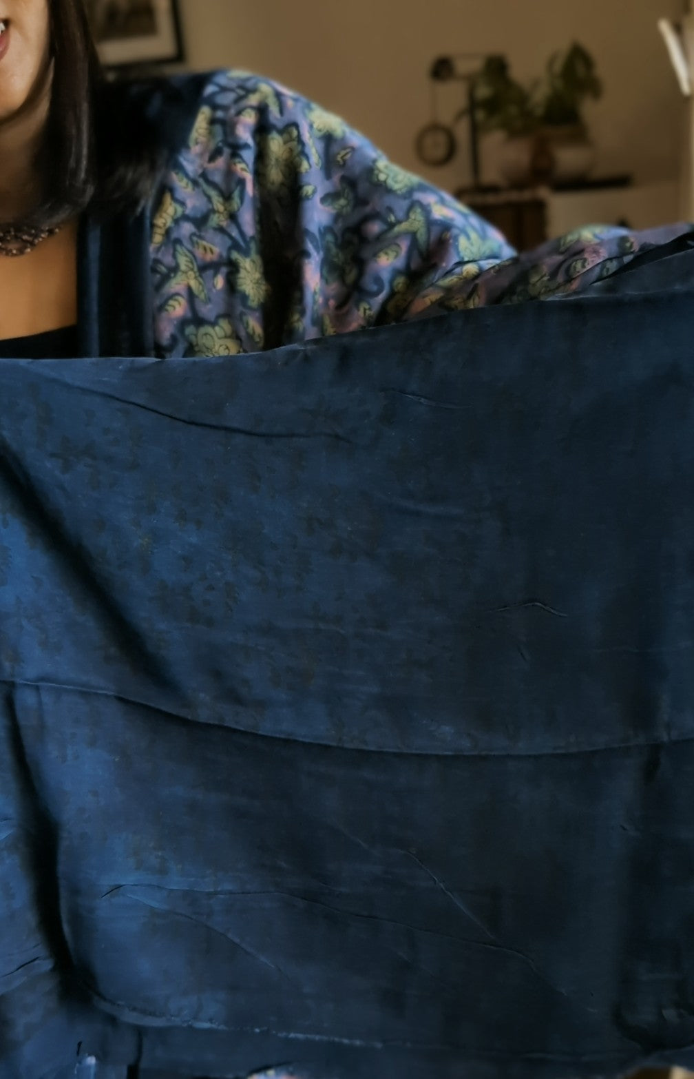 Modal silk pomegranate printed saree