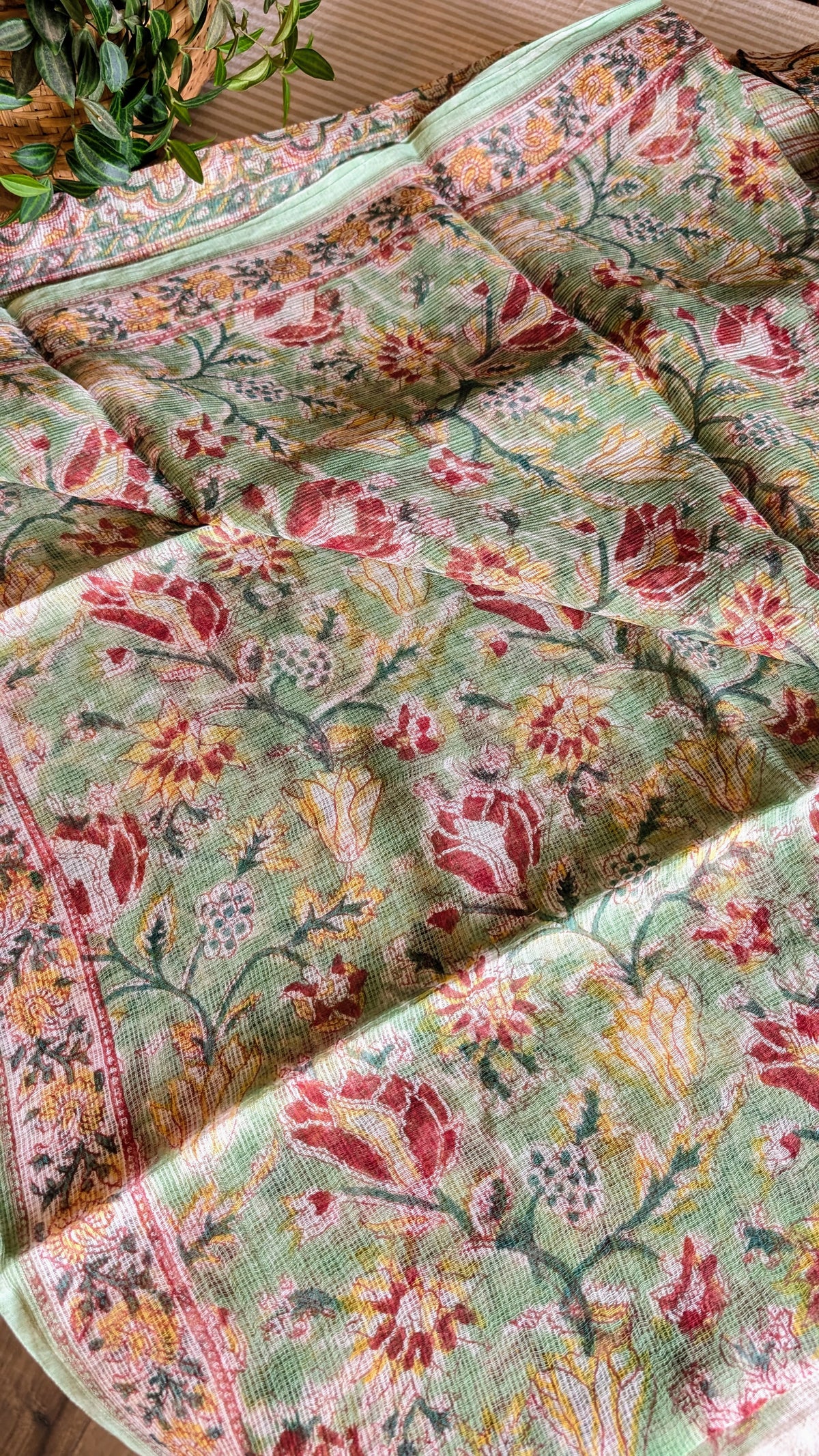 Kota doria printed saree