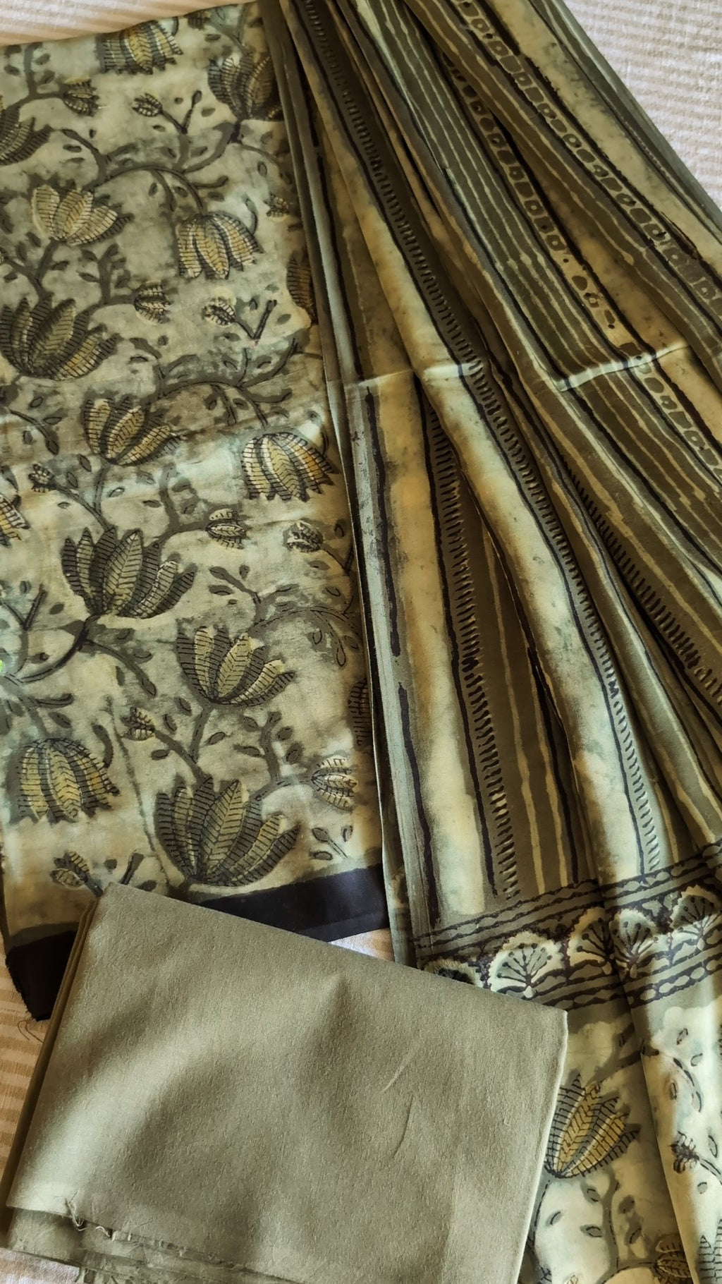 Modal silk vanaspati ajrakh set