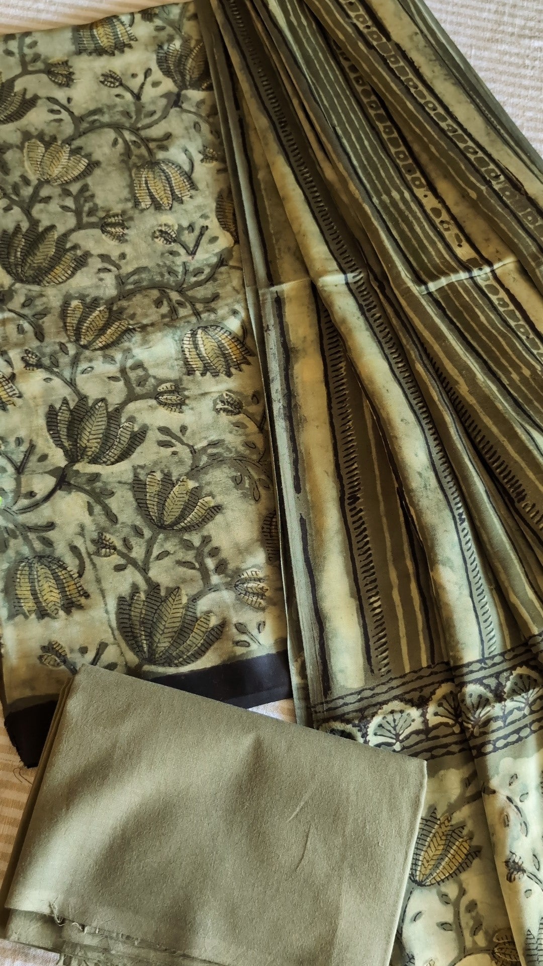 Modal silk vanaspati ajrakh set