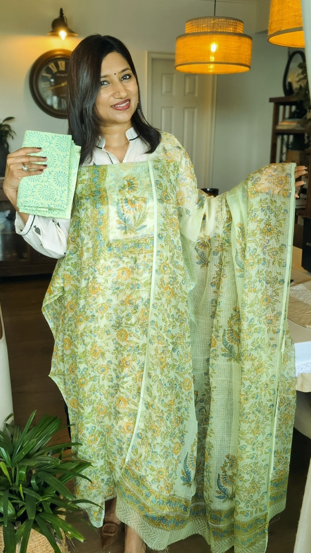Printed kota doria set