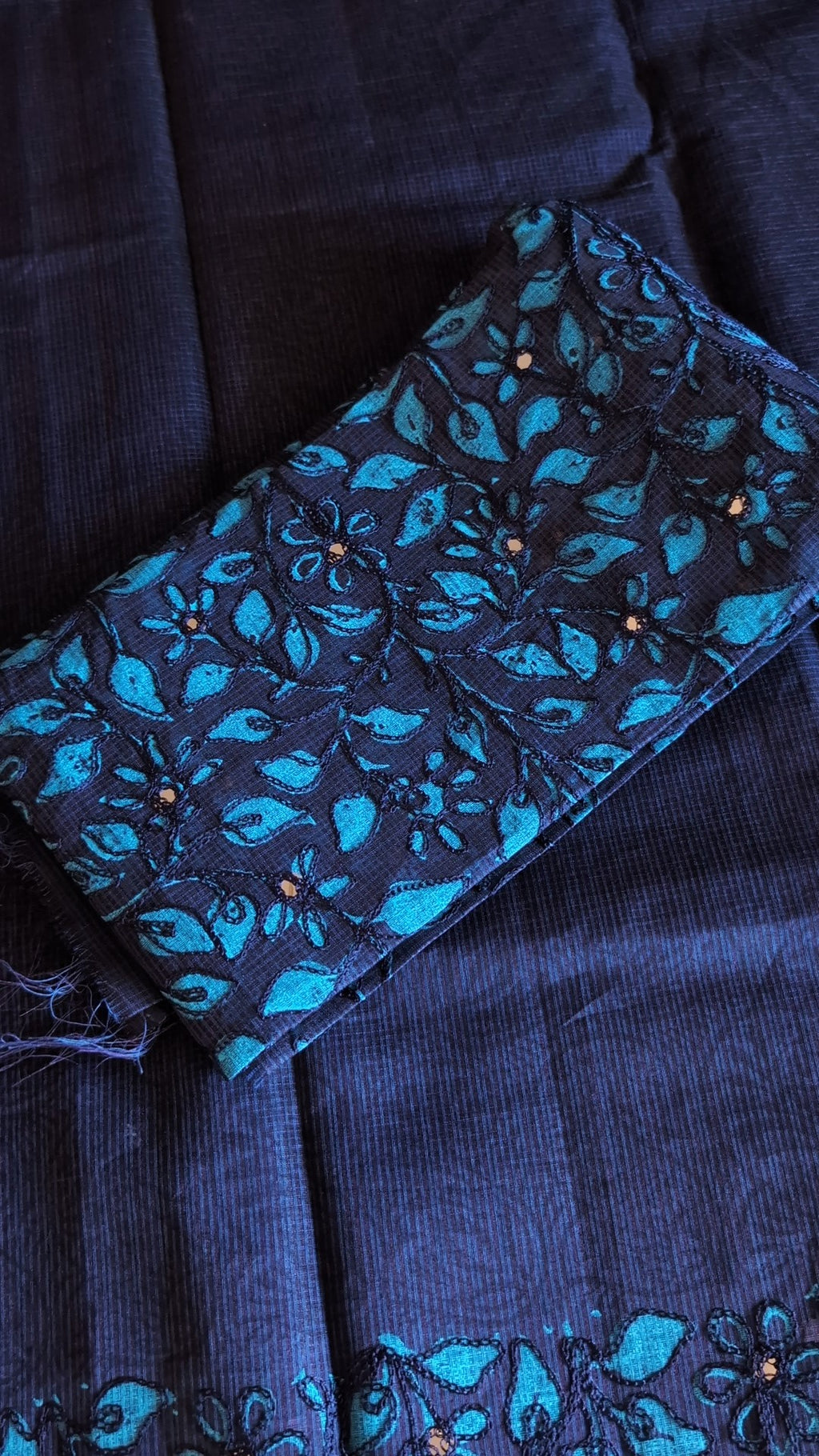 Munga kota saree with work