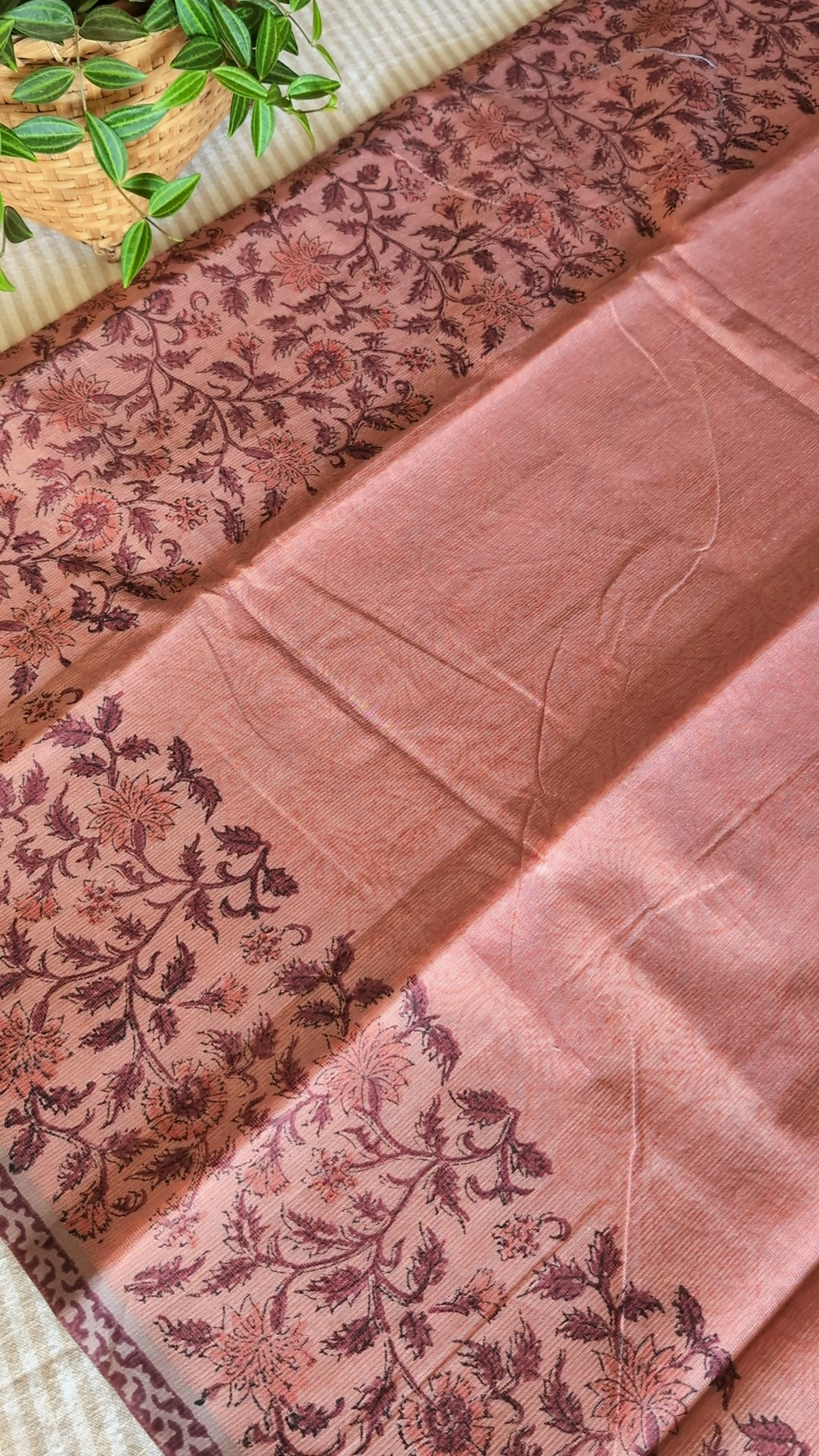 Net kota printed saree Light Mauve