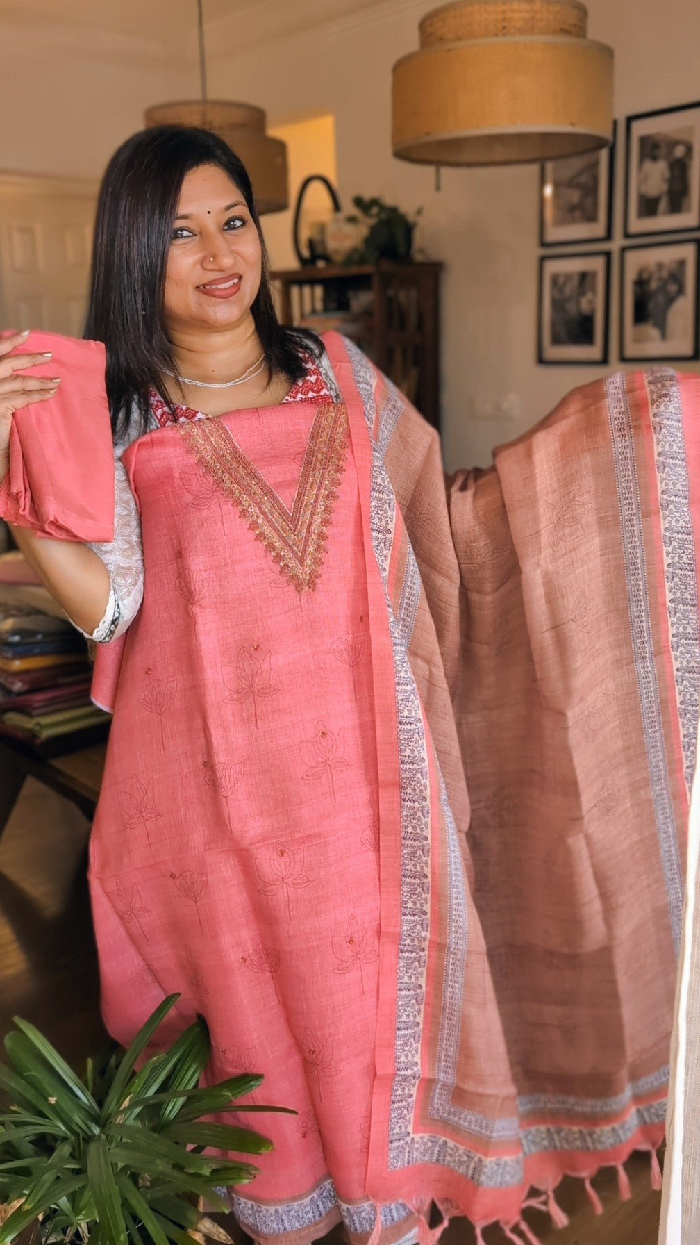 Cotton linen blend set