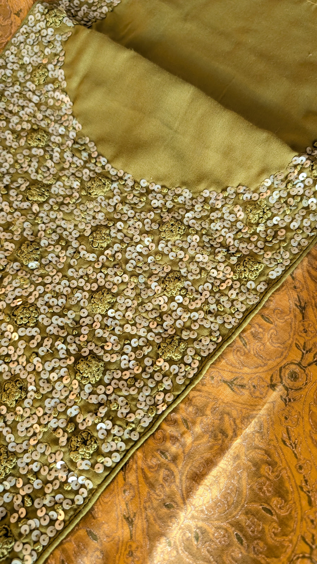 Chanderi silk suit set  handwork