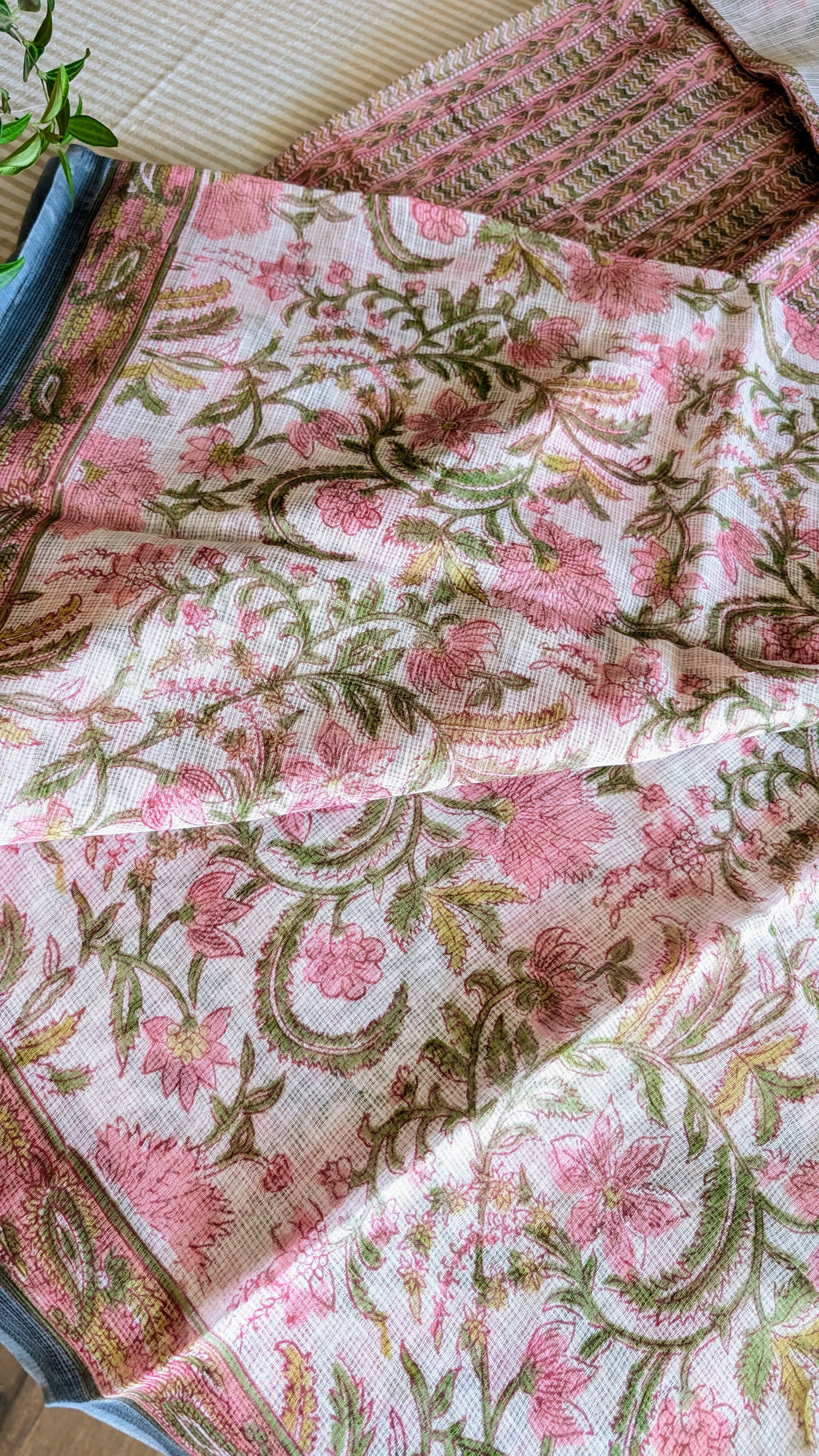 Kota Doria printed saree