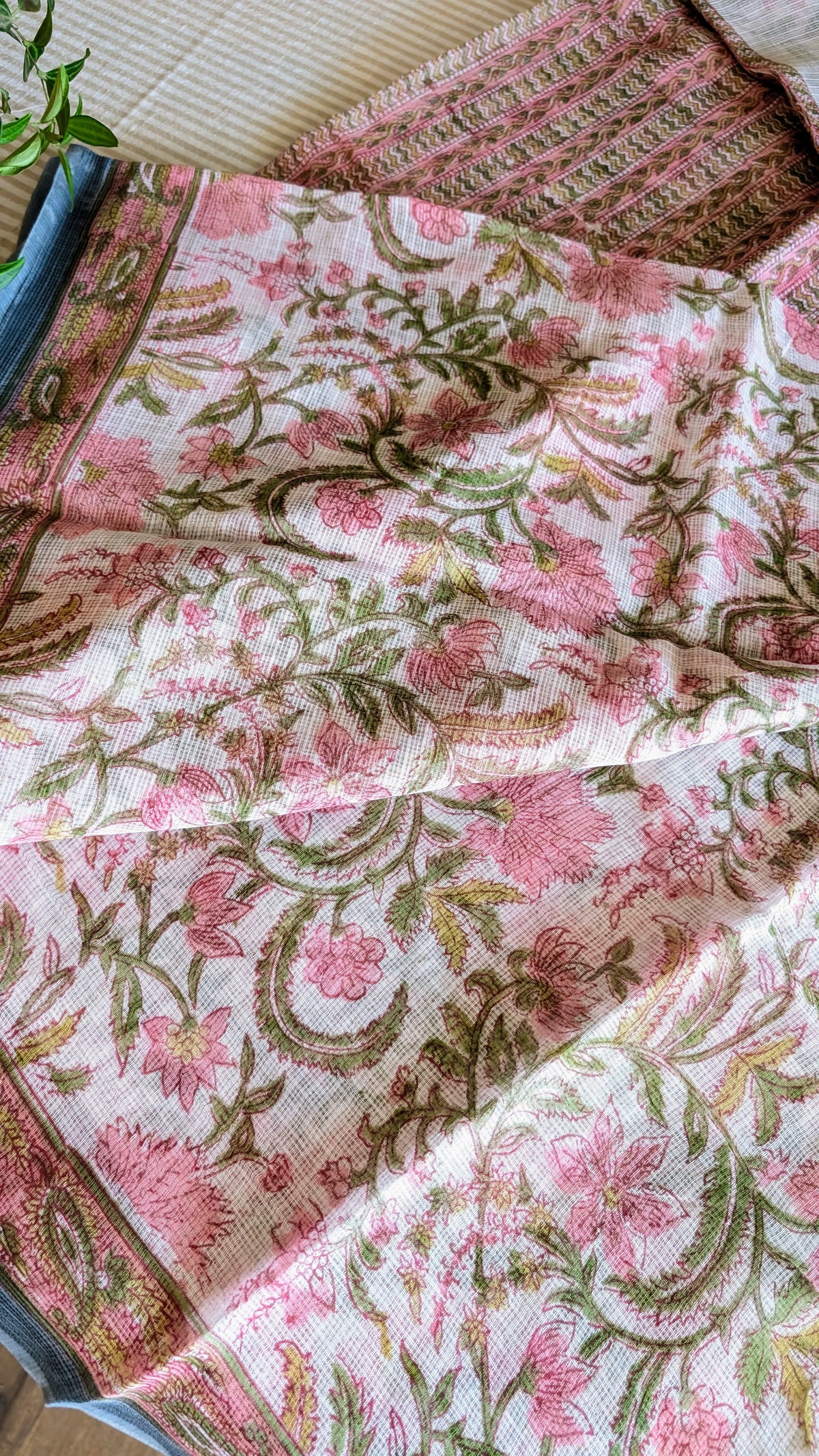 Kota Doria printed saree
