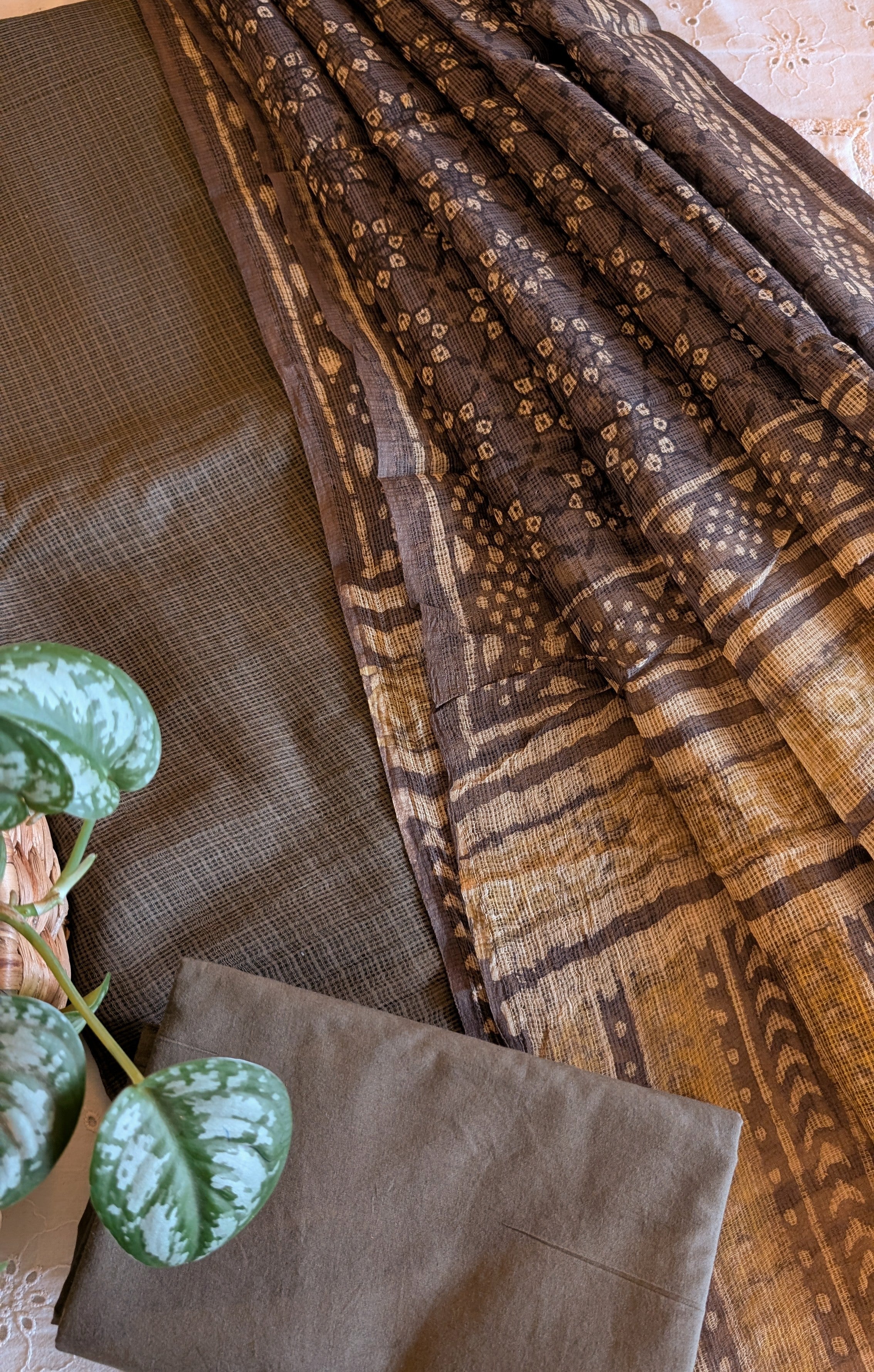 Kota doria ajrakh print set