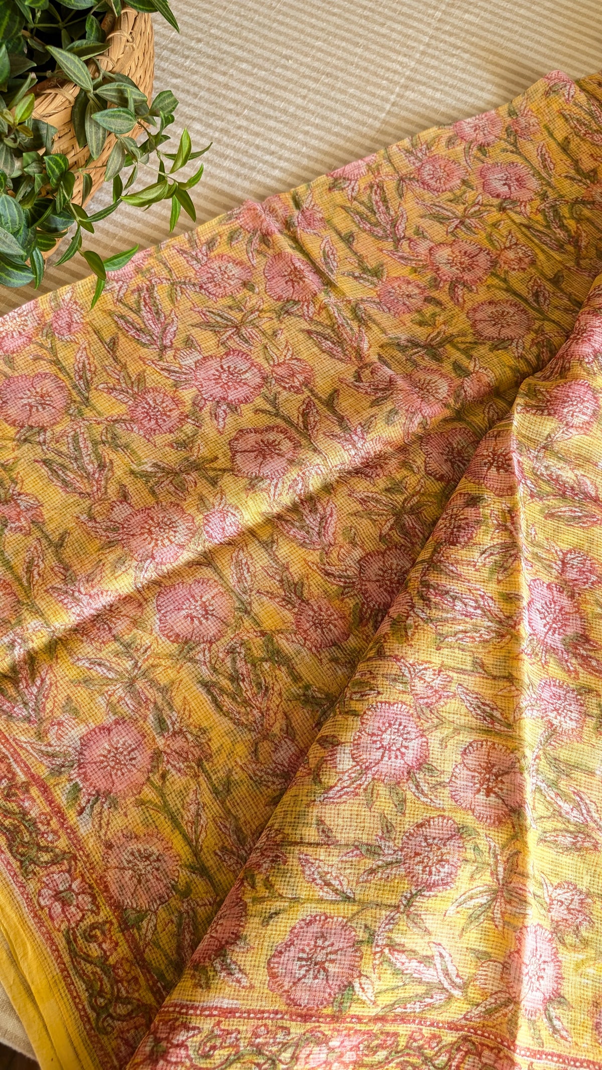 Kota Doria printed saree