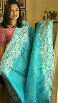 Silky kota saree with embroidery