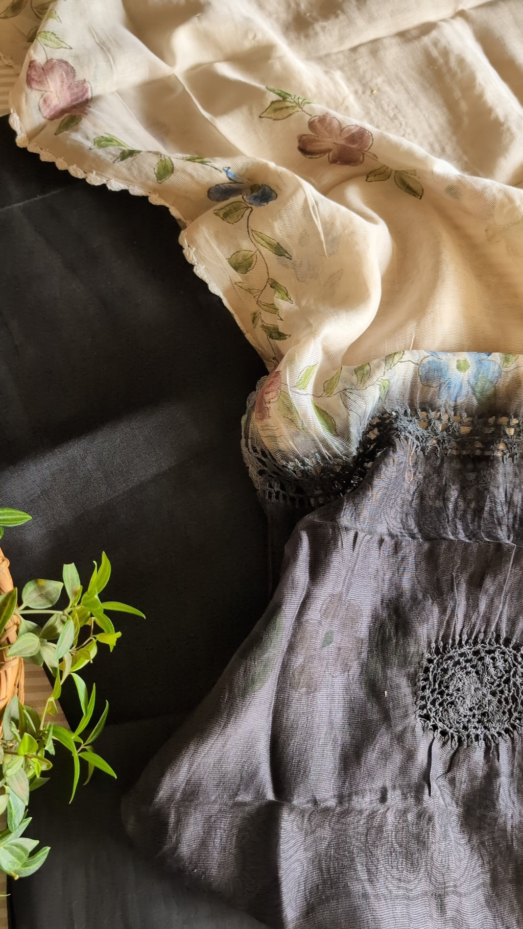 Pure Linen Black -silknet set