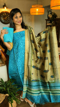 Tusser silk printed set