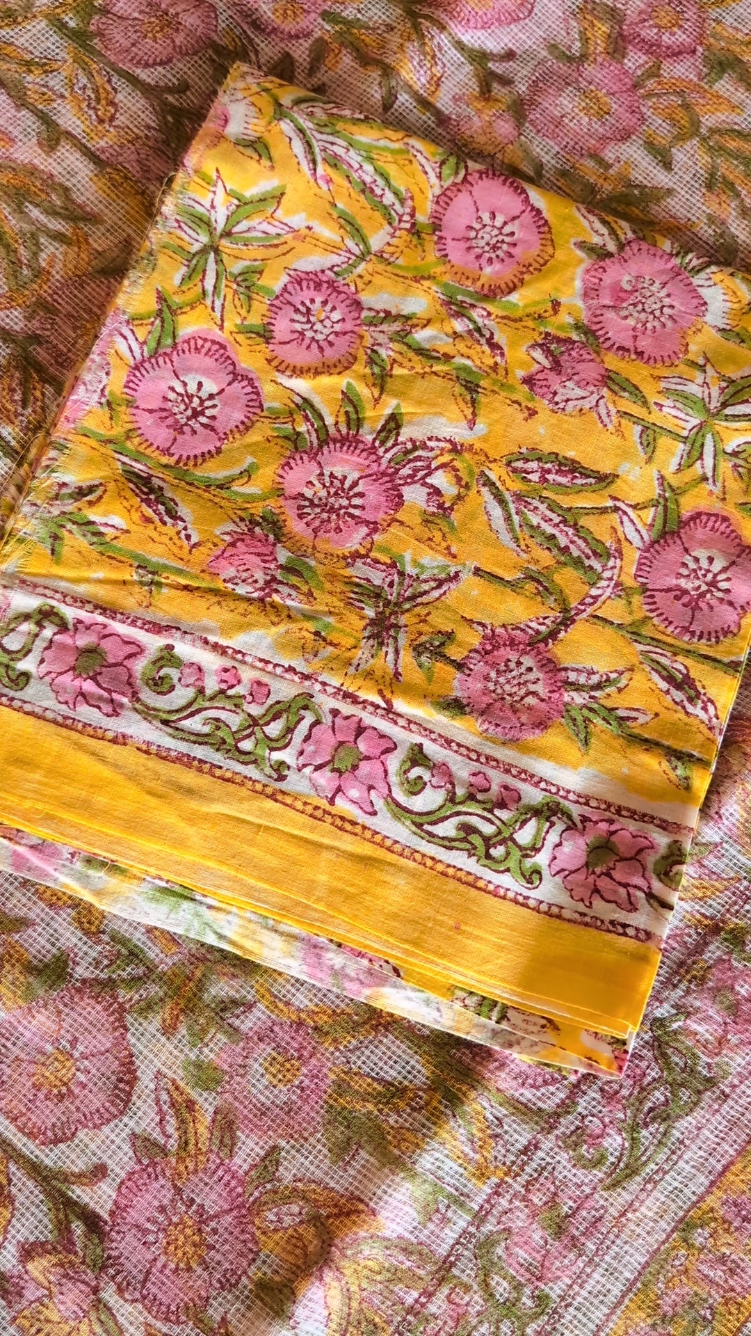 Printed Kota Doria saree