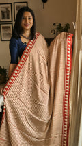 Modal silk classic stripe printed saree