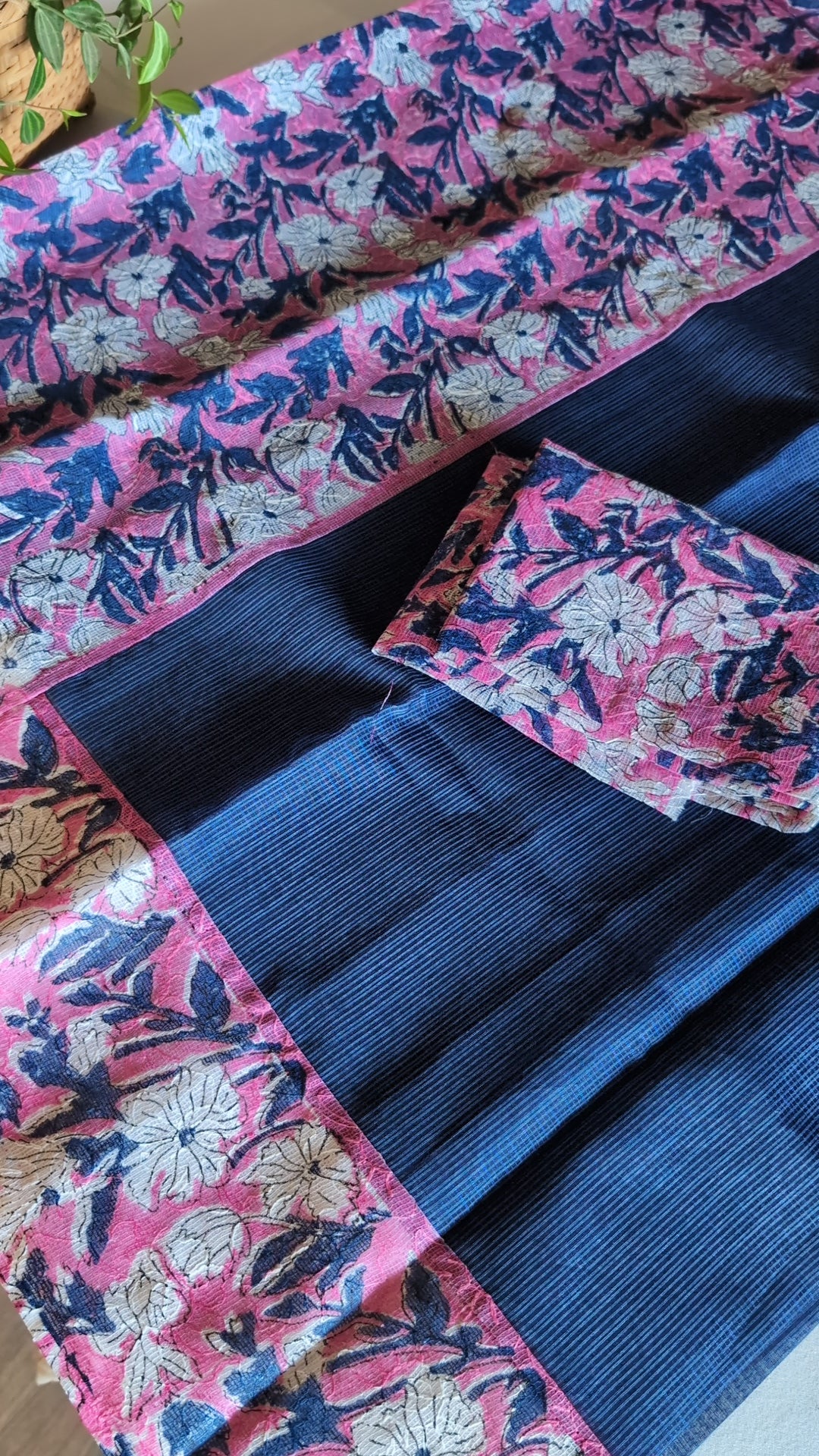 Munga kota floral saree