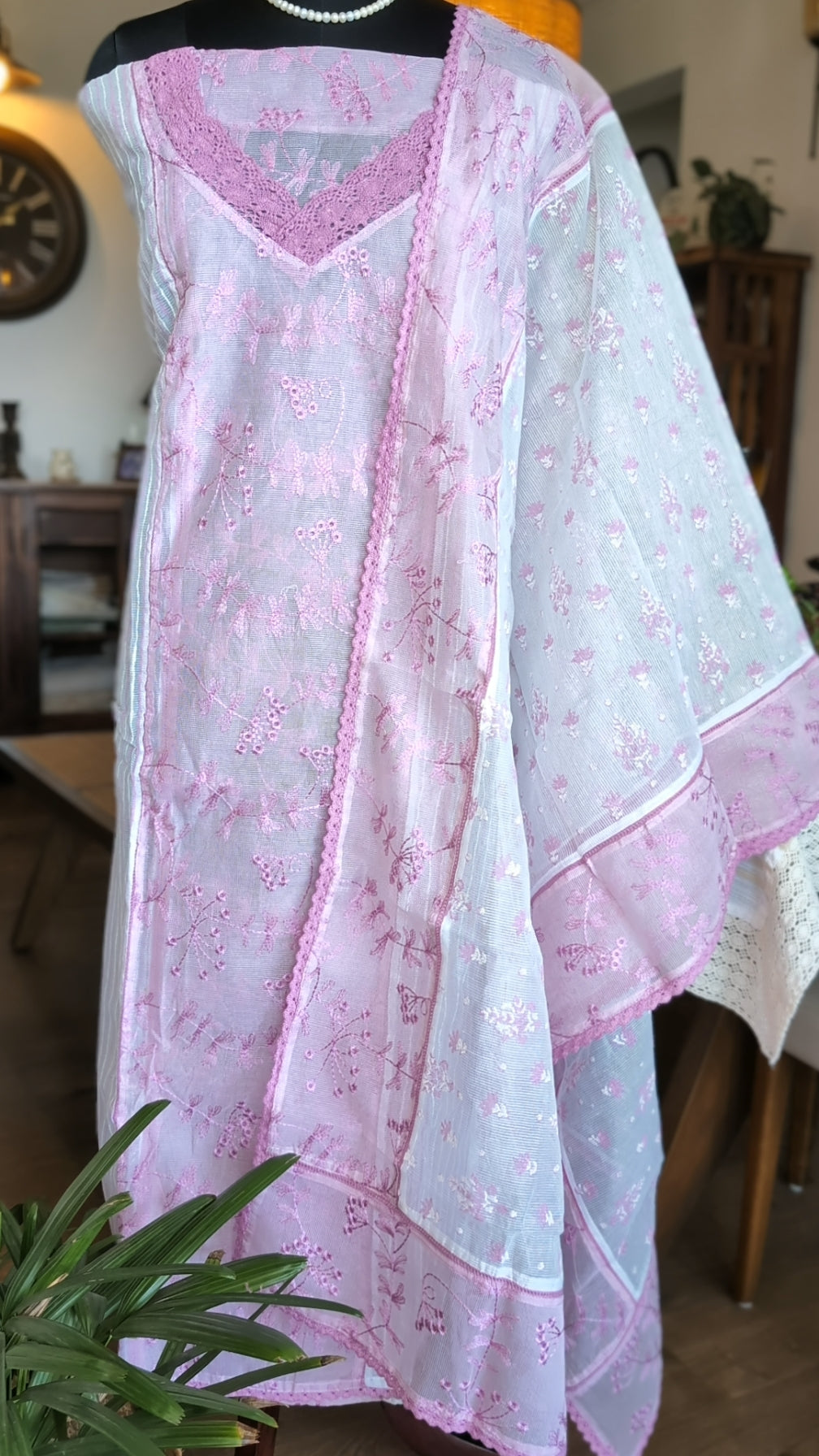 Net kota lavender thread work set