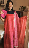 Slub linen woven gradient tone set