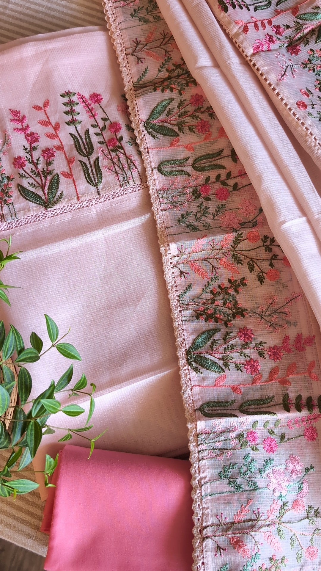 Munga kota pink work set