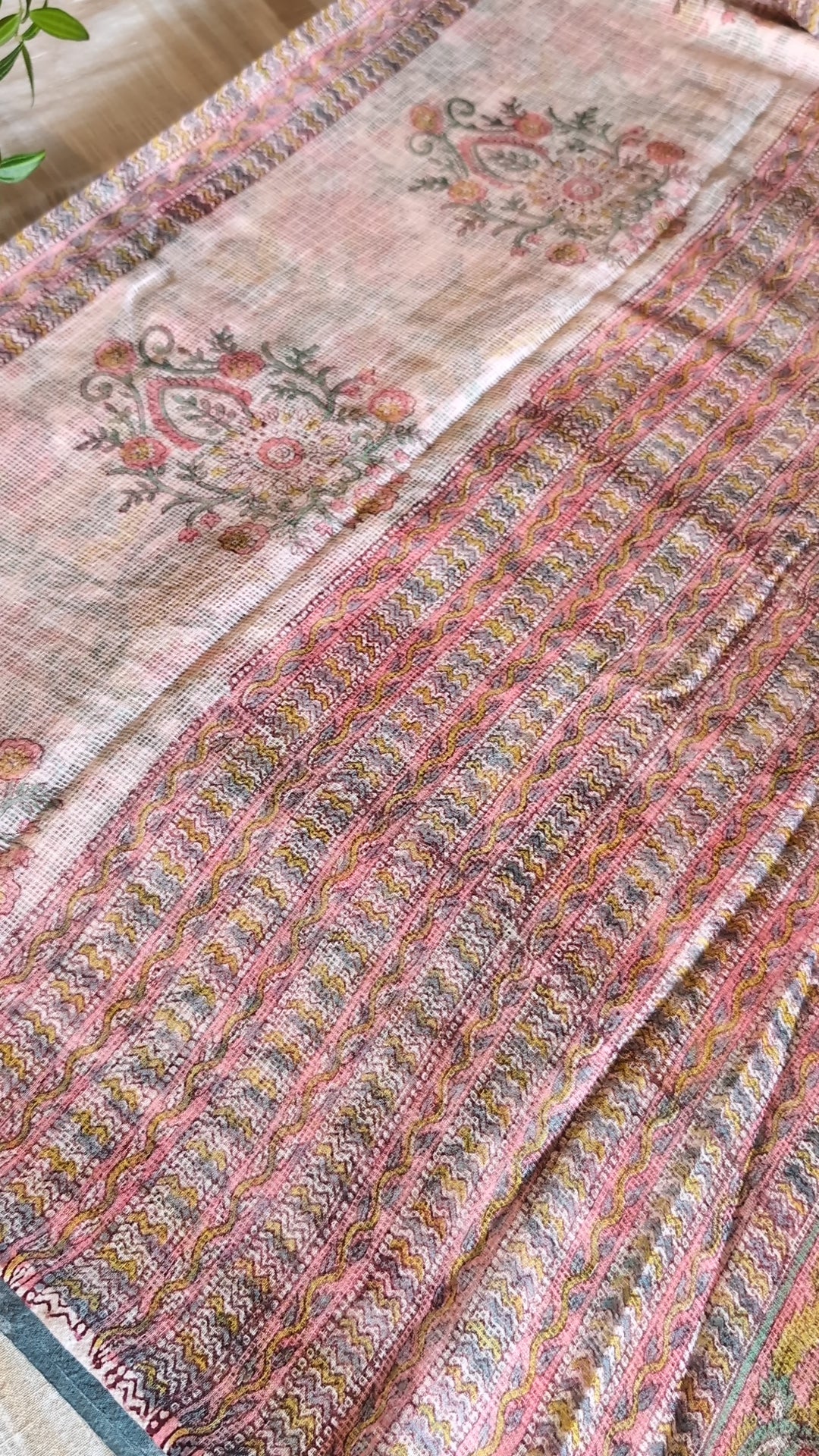 Printed Kota Doria saree