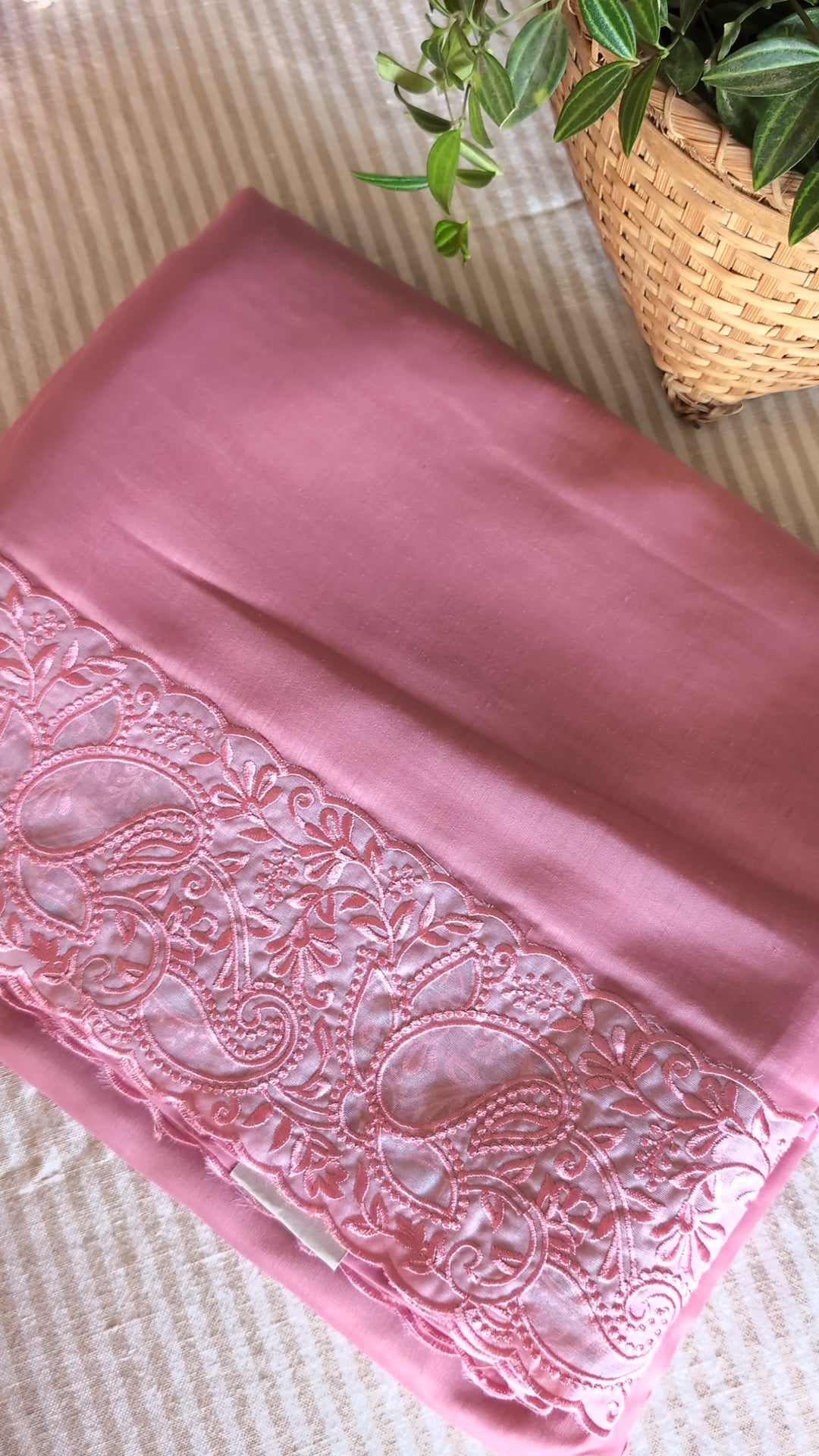Chanderi saree with embroidery